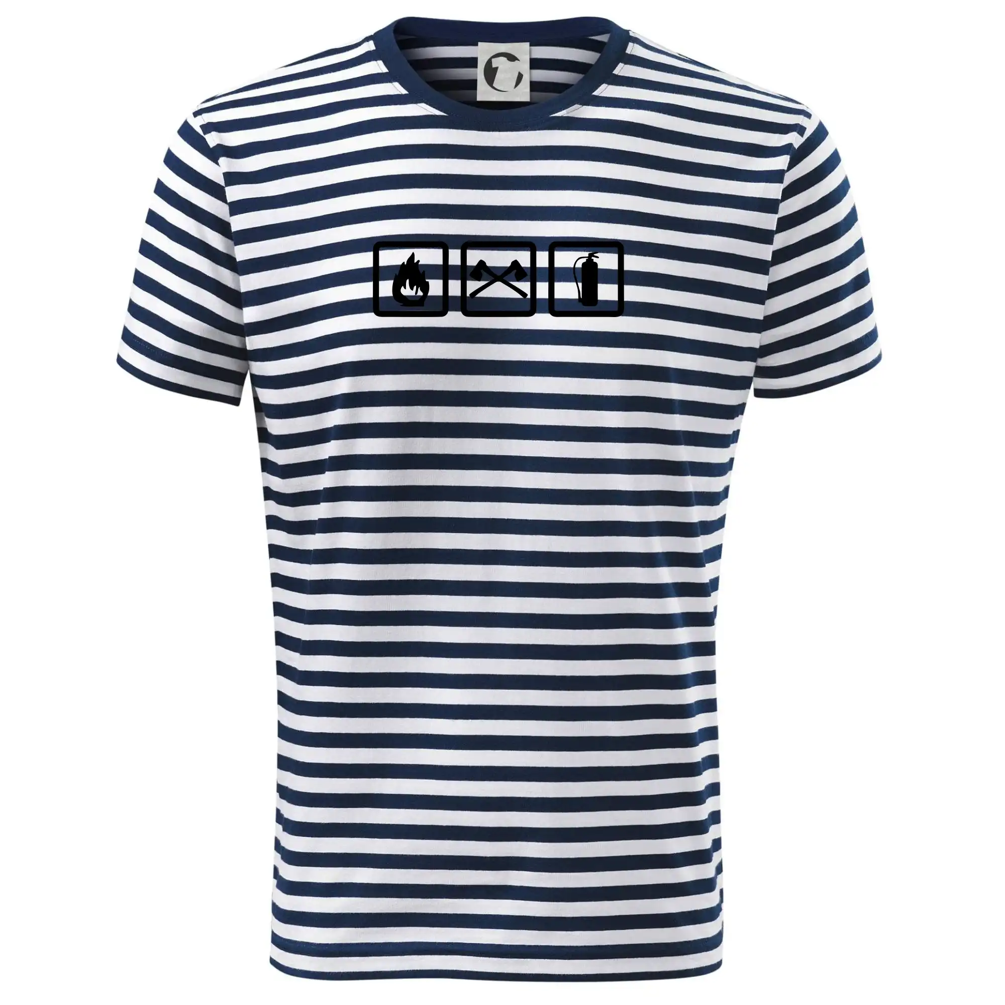 Originálne tričká pre hasičov - Hasiči 3 loga - Tričko na vodu