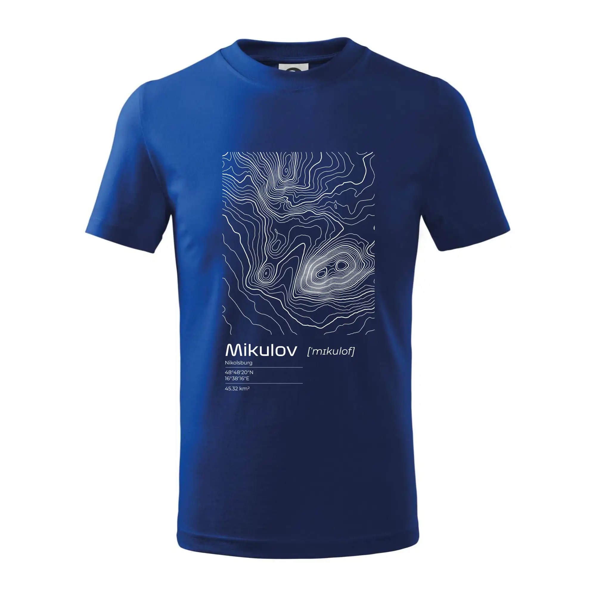 Mikulov - vrstevnice v obdélníku