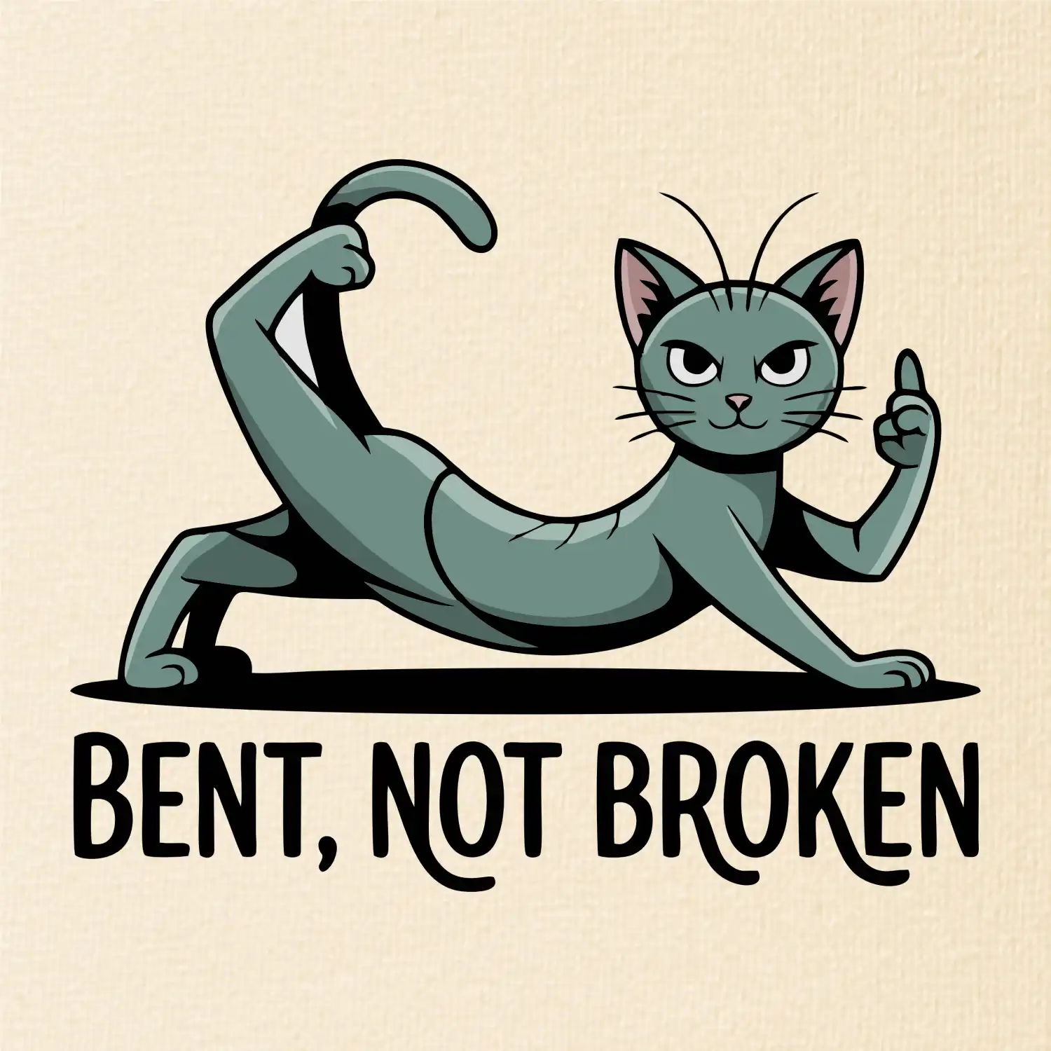 Bent, not broken zelená kočka