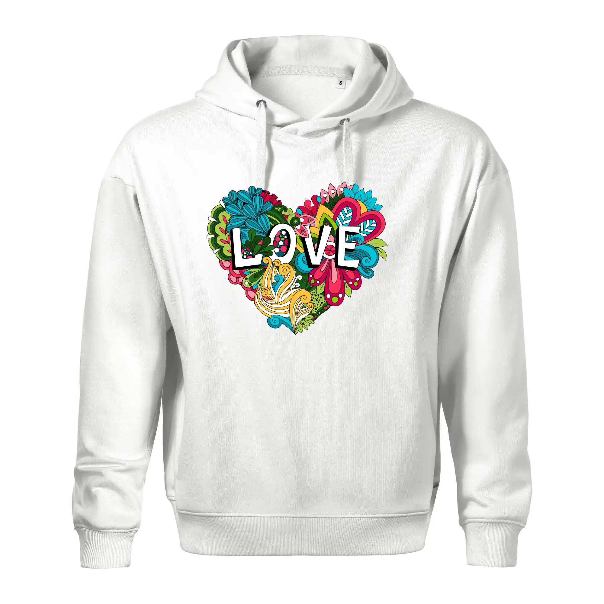 Love nápis květovaný