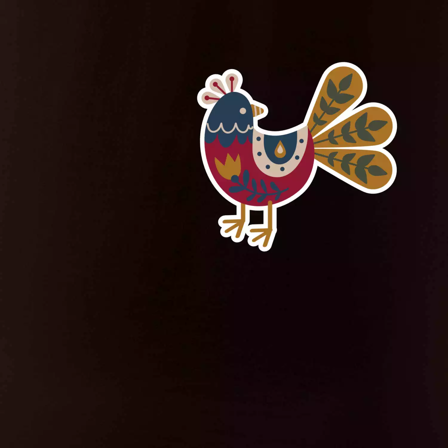 Folklor na prsu slepice