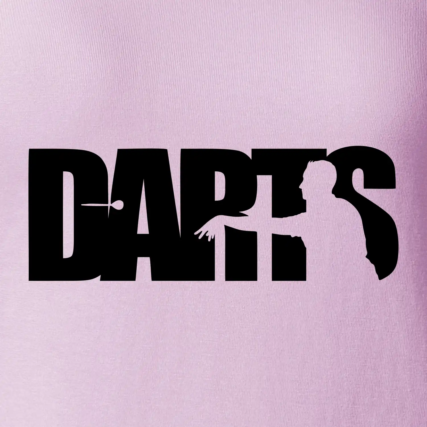 Darts - nápis se šipkařem