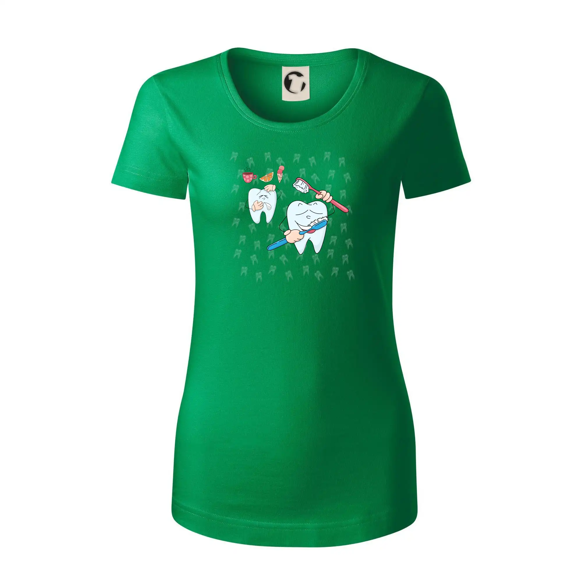 Zubařské tričko - kartáček a jídlo