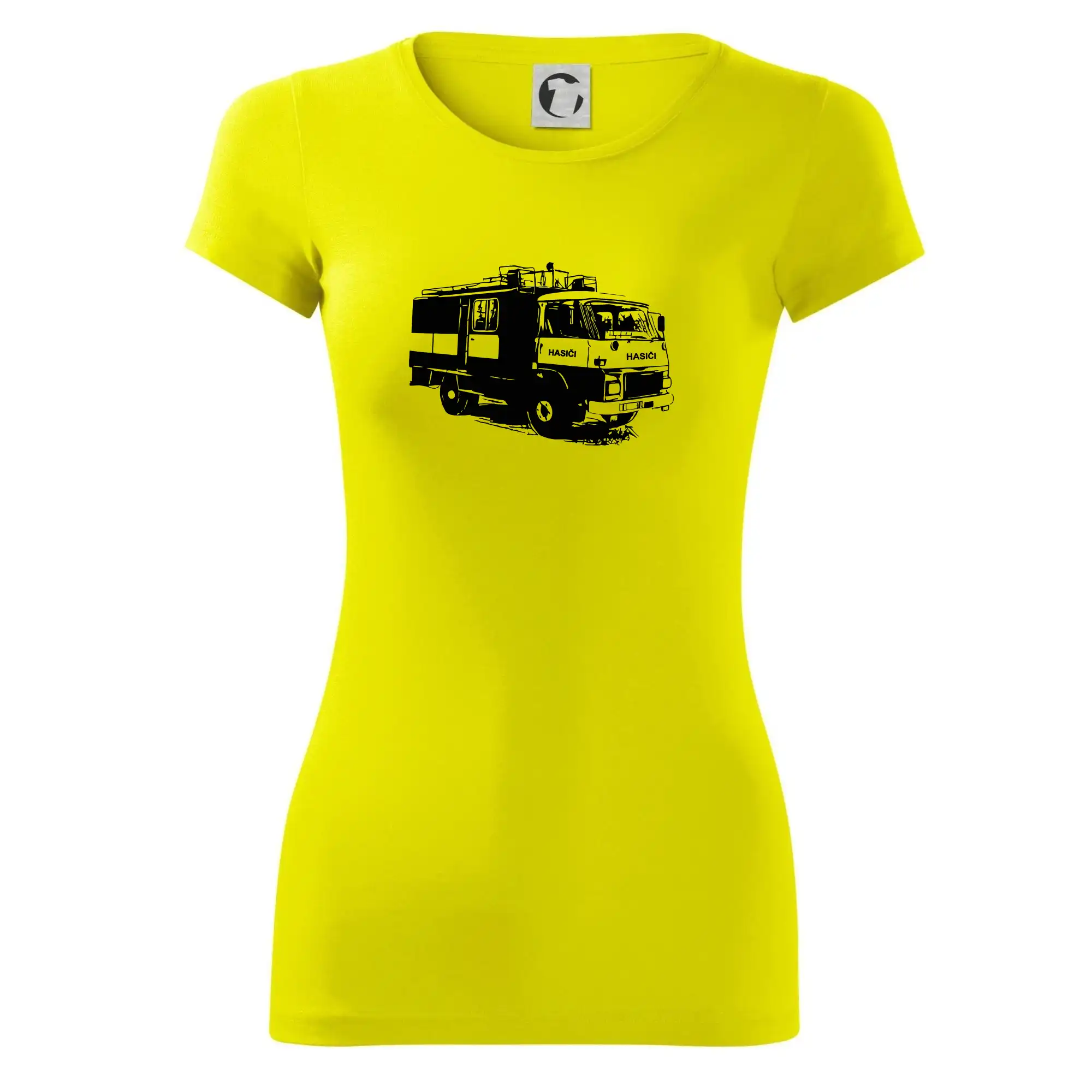 Originálne tričká pre hasičov - Hasičské auto Hasiči - Dámske tričko Glance - Priliehavejší strih