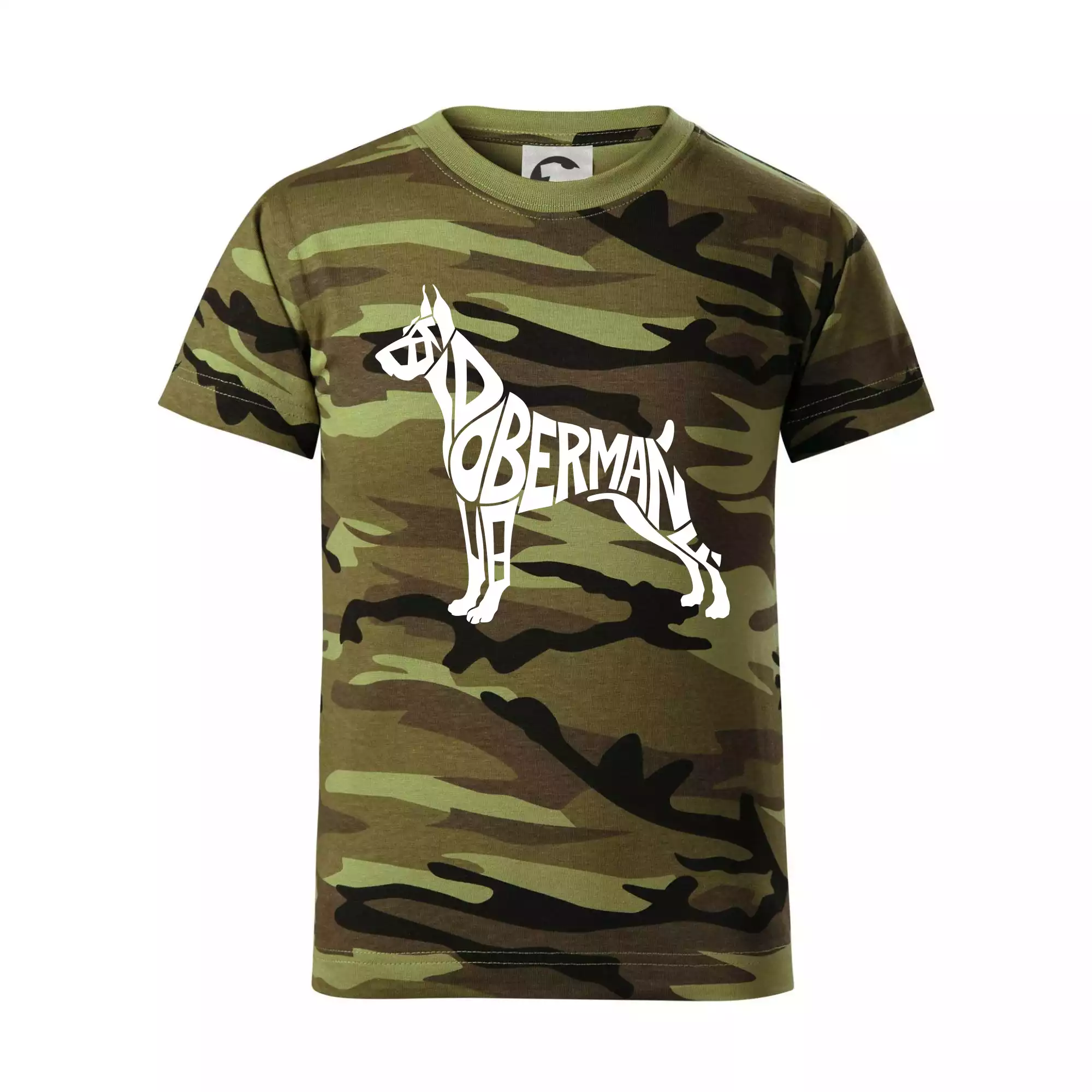 Doberman - nápis v tělě