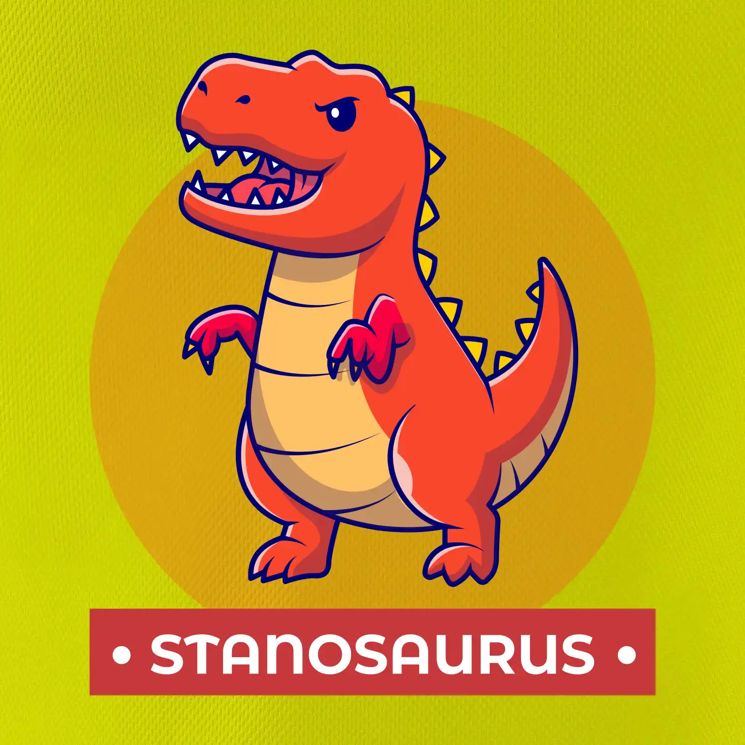 Dinosaurie mená - oranžový dinosaurus SK