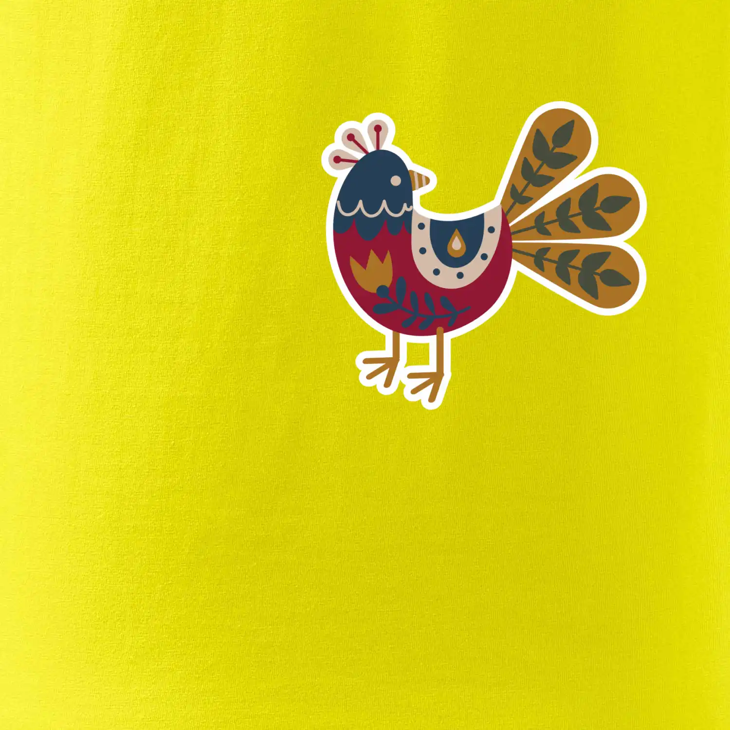 Folklor na prsu slepice