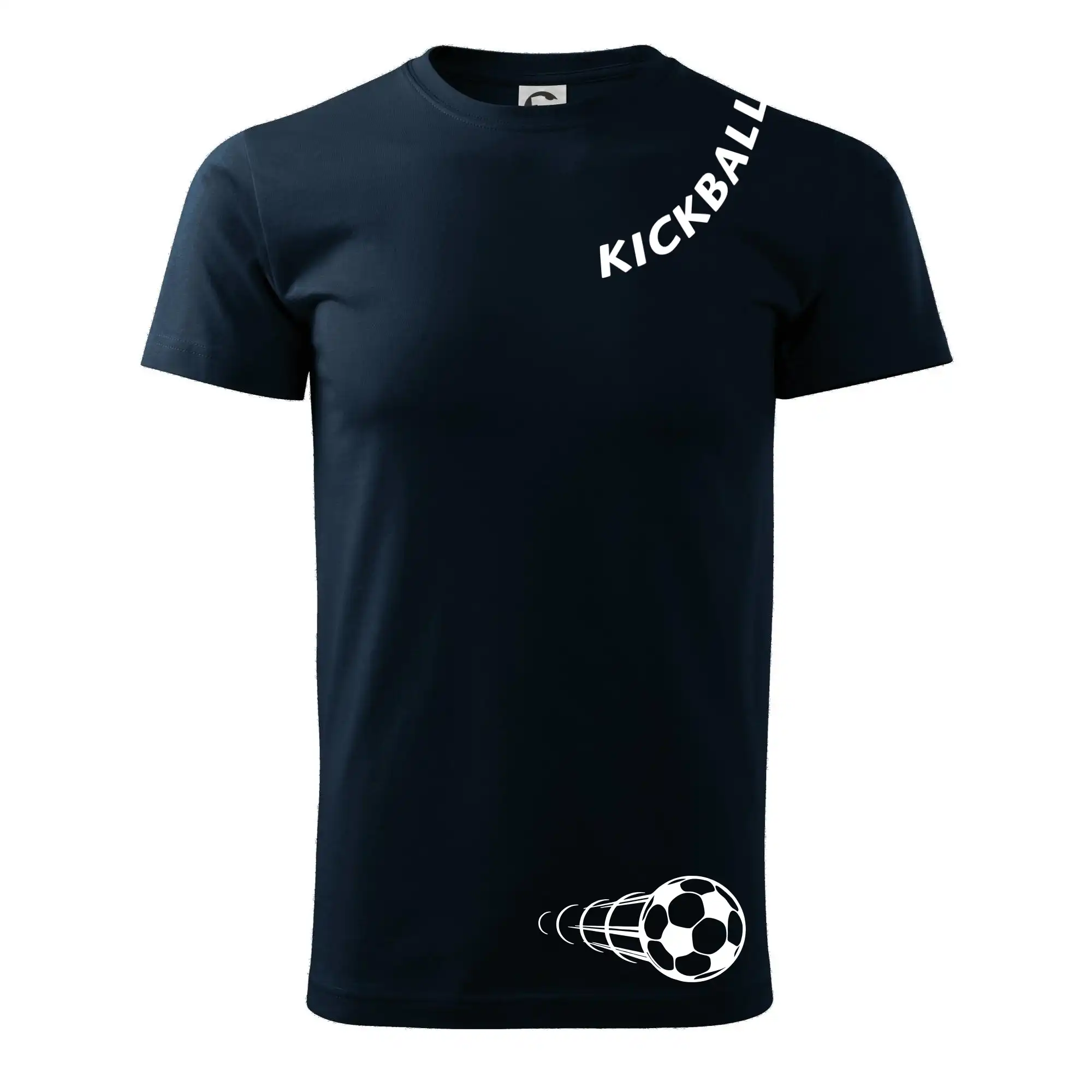Kickball nápis šikmo