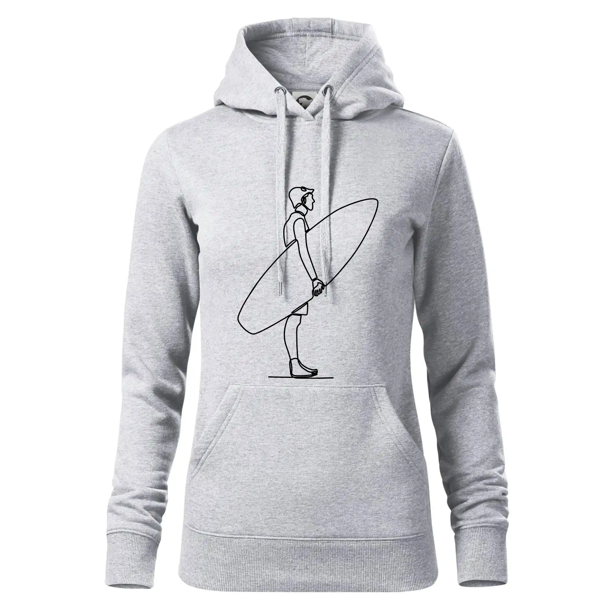 Surfař stojící jedním tahem