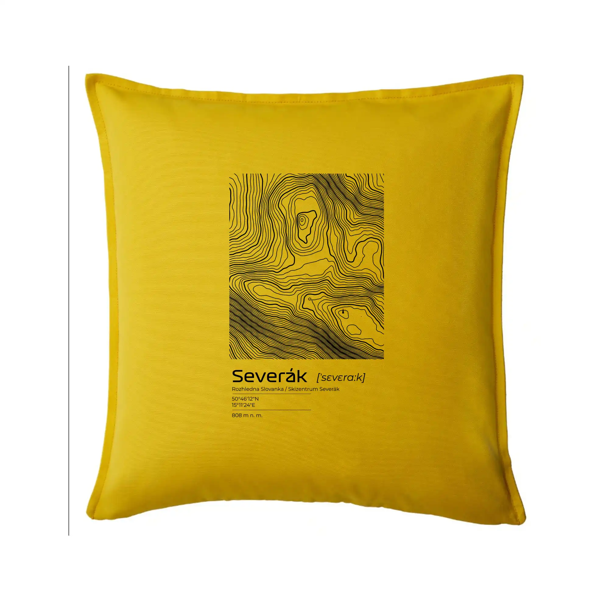 Severák - vrstevnice v obdélníku