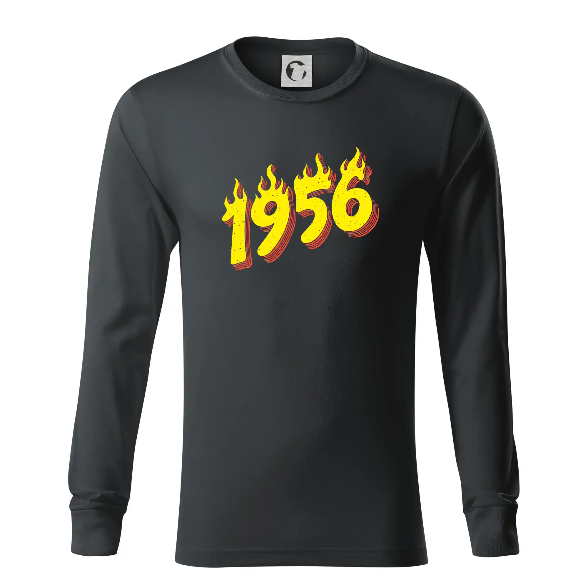 Trička s ročníkom 1956 - Narodeniny v ohni 1956 - Tričko s dlhým rukávom LS R05