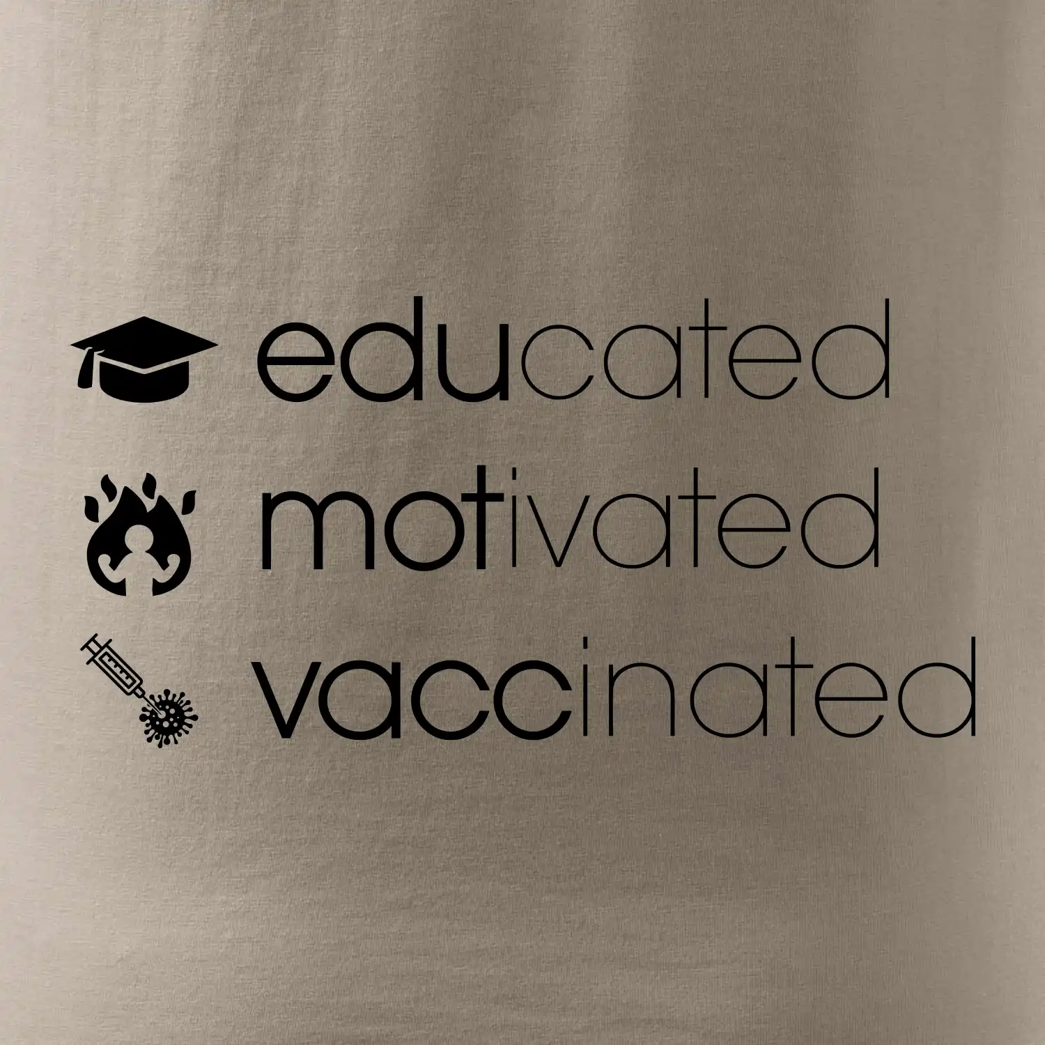 Educated motivated vaccinated