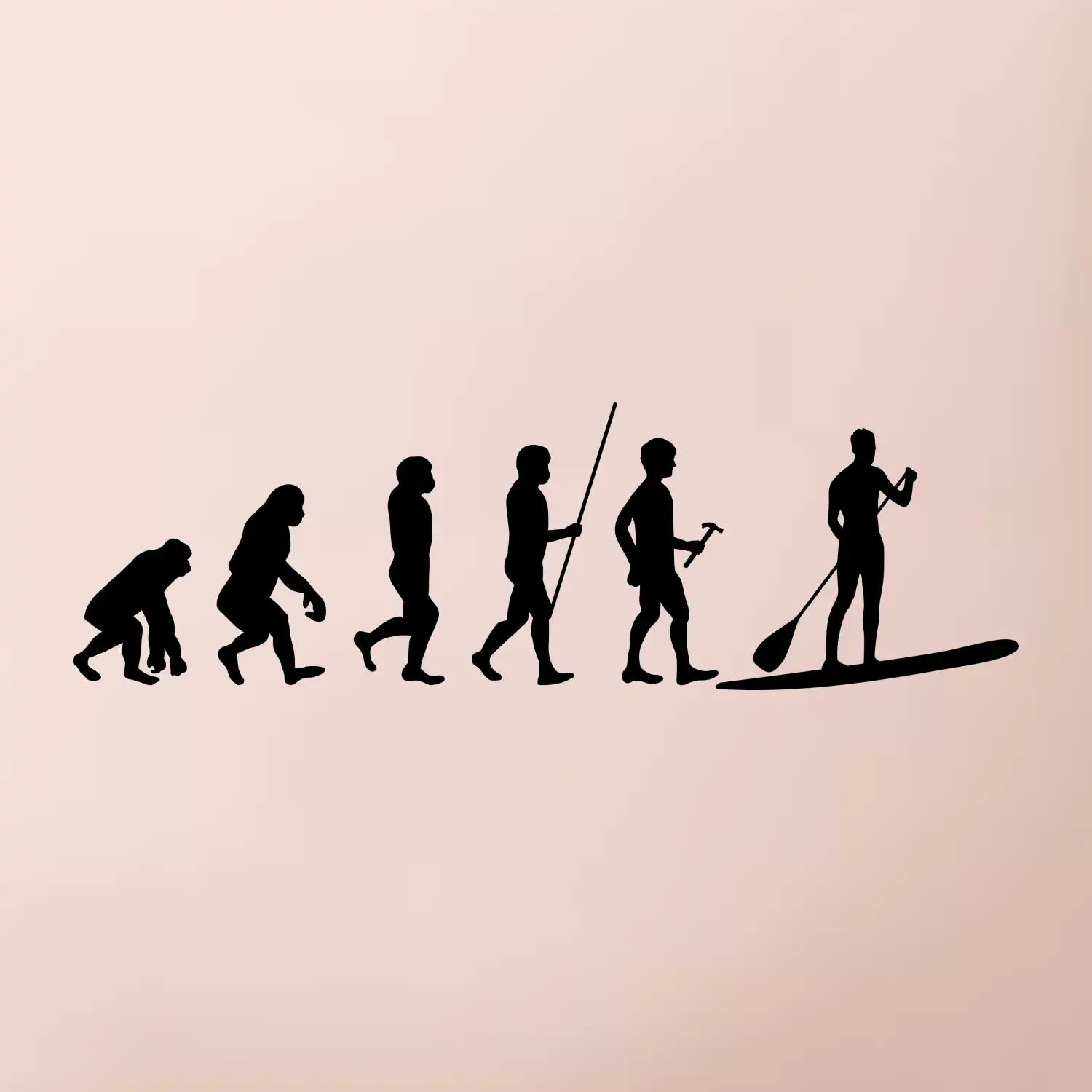 Evoluce paddleboard muž