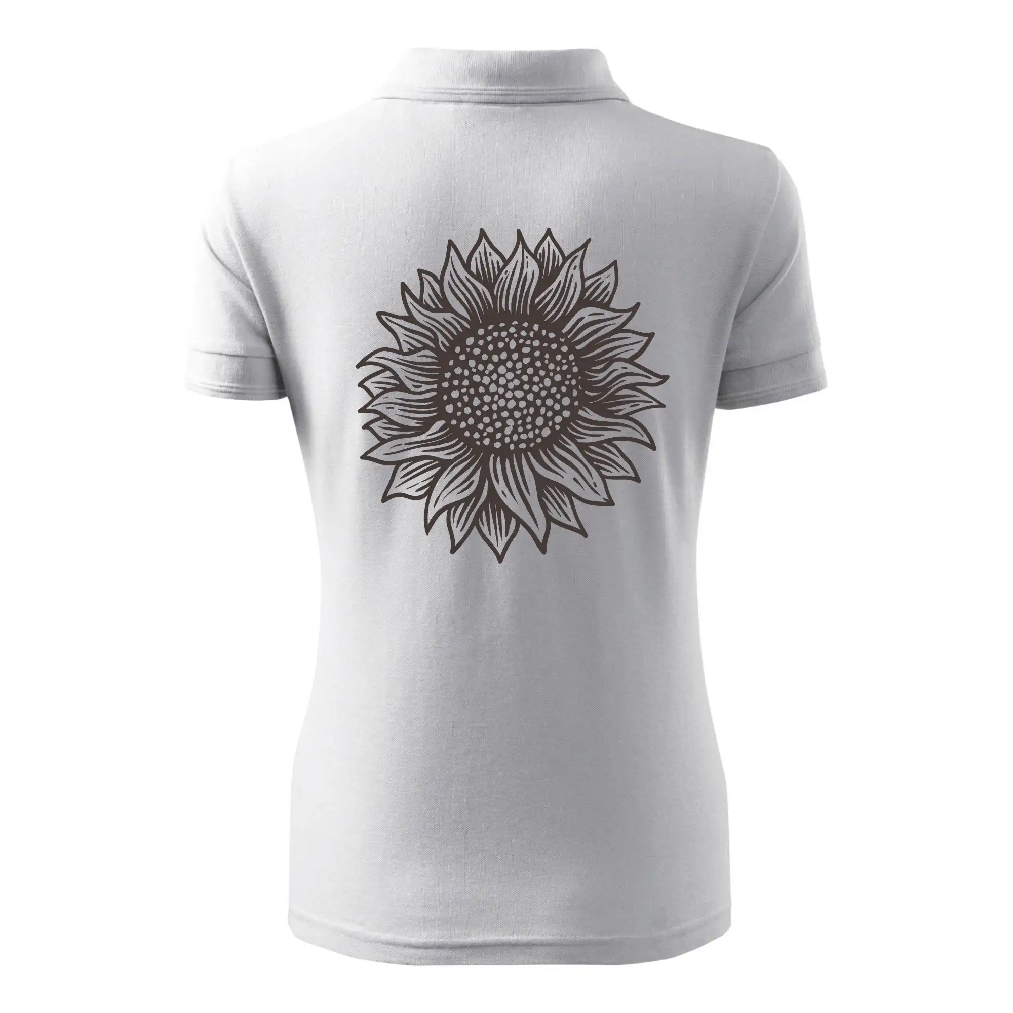 Slunečnice kreslená černobílá