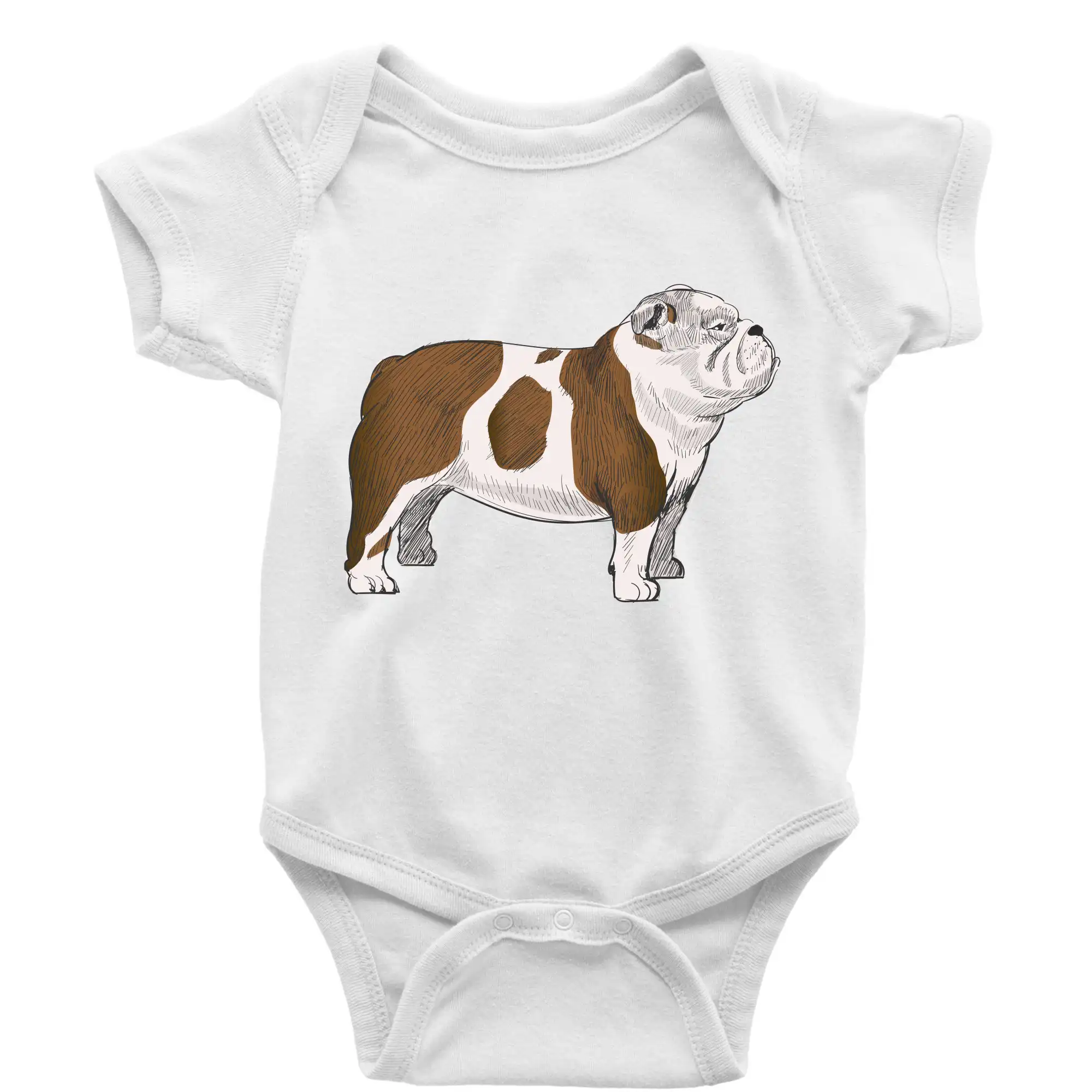 Ostatné psie plemená - Vintage English bulldog - Body dojčenské s krátkym rukávom