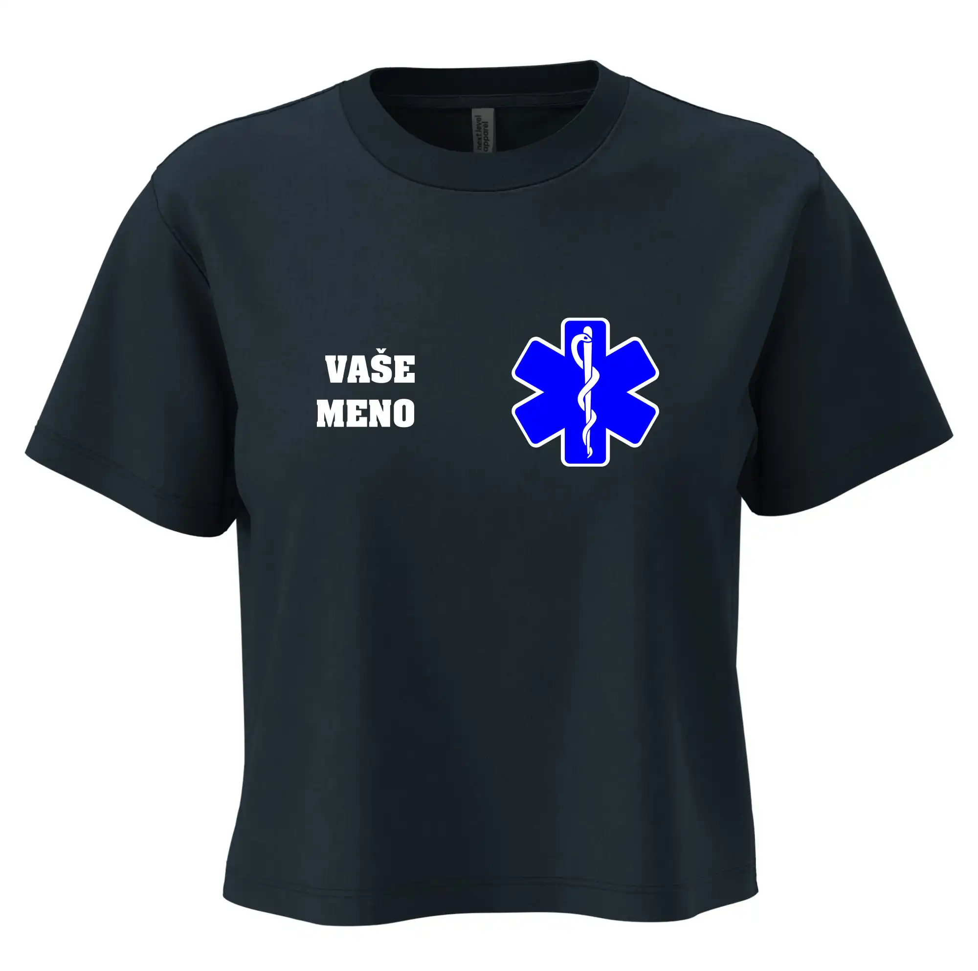 Originálne tričká pre hasičov - Rescue - Vaše meno - Boxy cropped tričko OVERSIZE