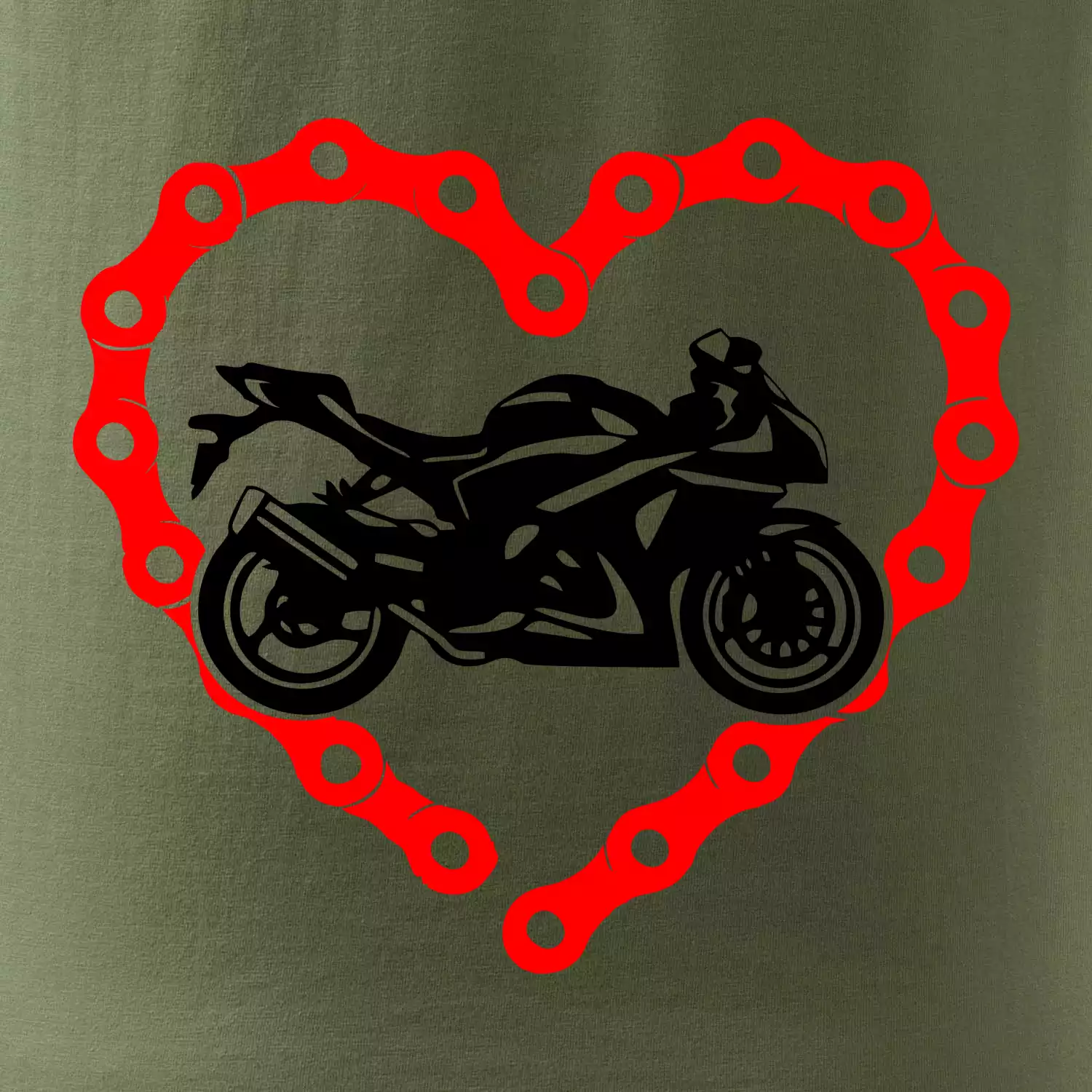 Moto srdce řetěz - supersport