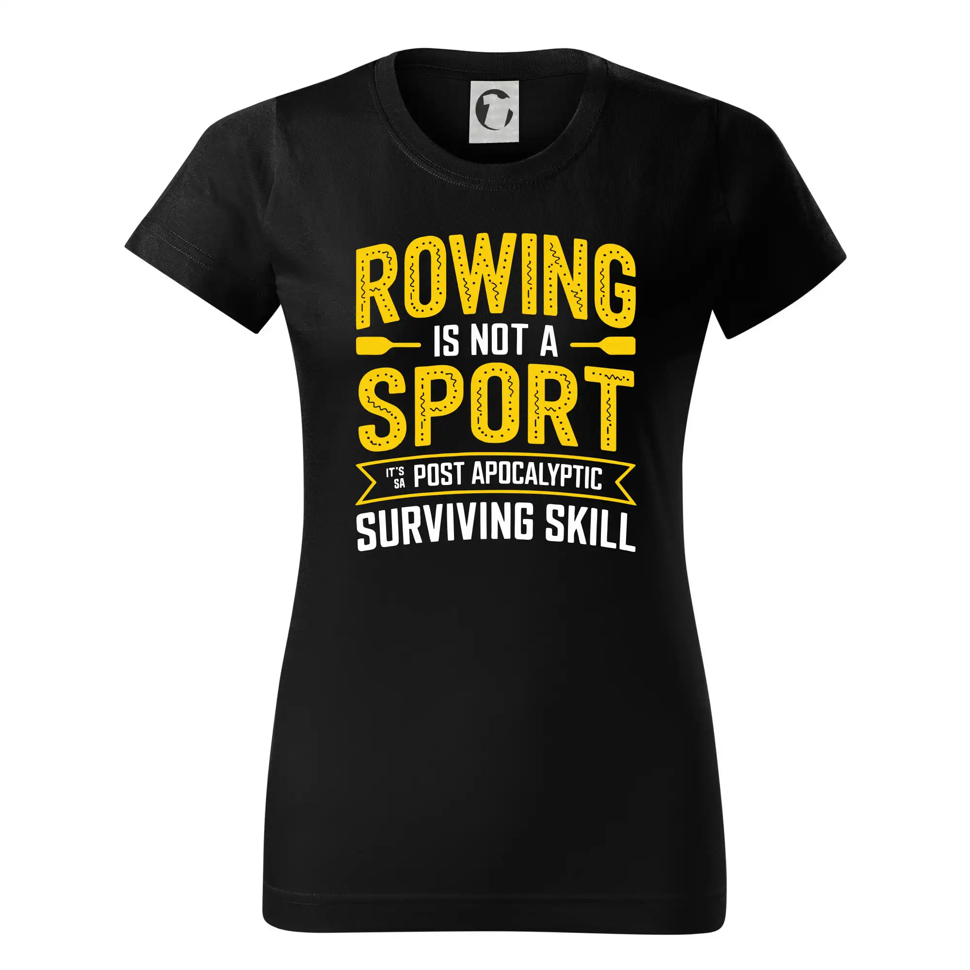 Vodácke tričká - Rowing is not a sport it's a post apocalyptic surviving skill - Dámske tričko basic - ľahko voľnejšie a dlhšie