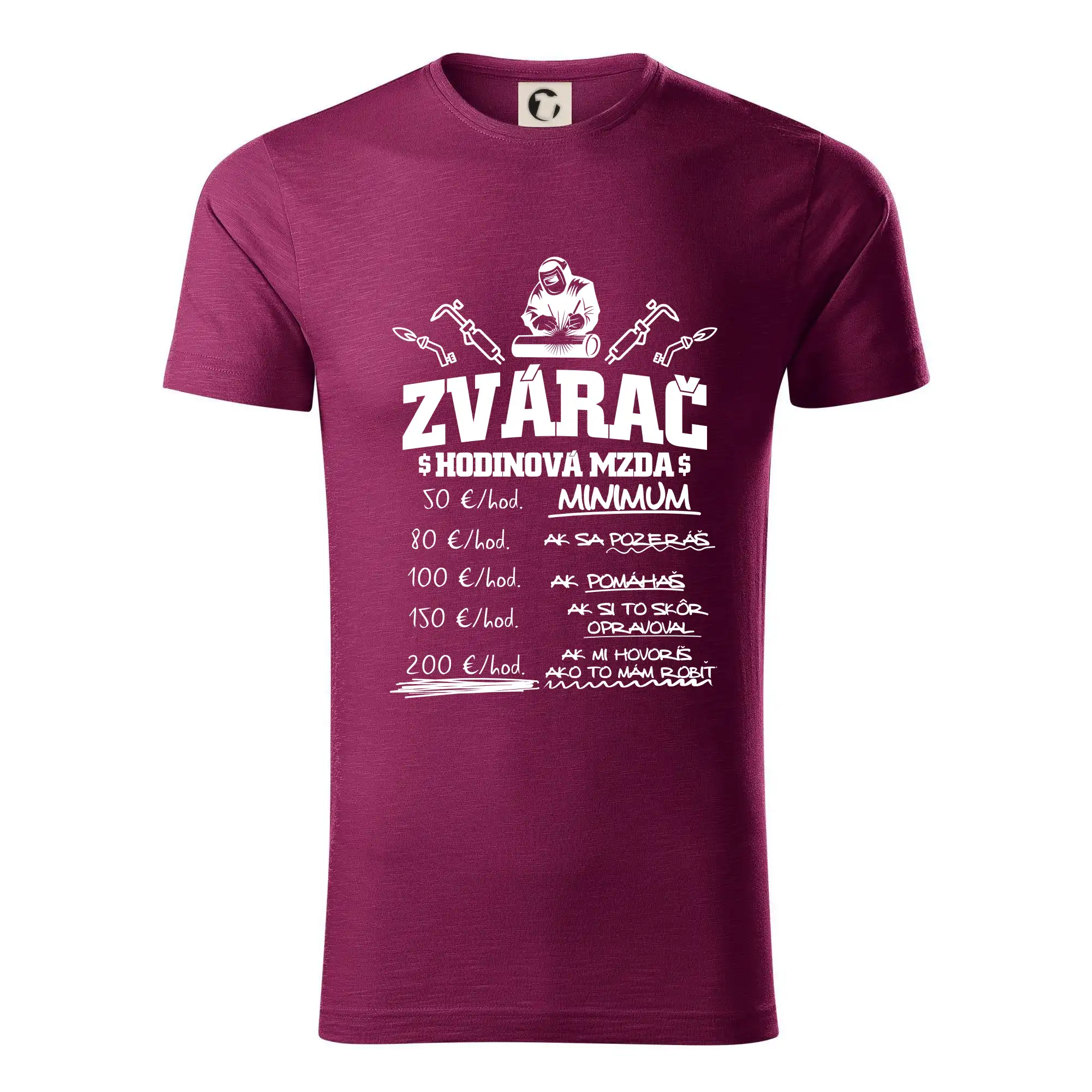 Hodinová mzda zvárač