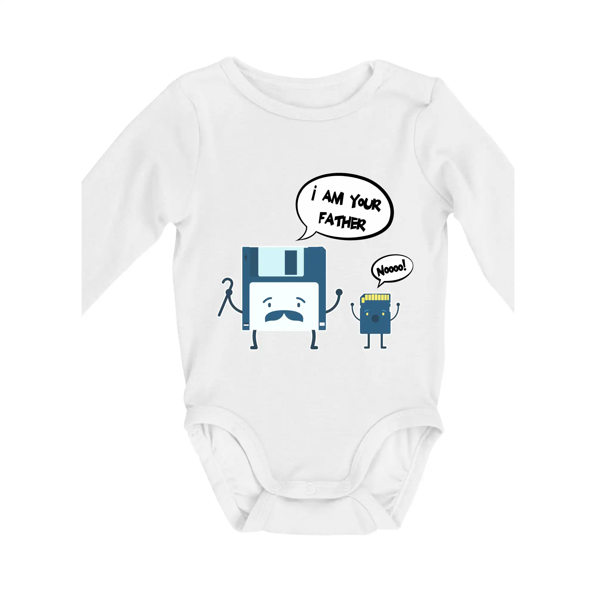 Tričká pre ajťákov - I am your father SD karta - Body dojčenské s dlhým rukávom