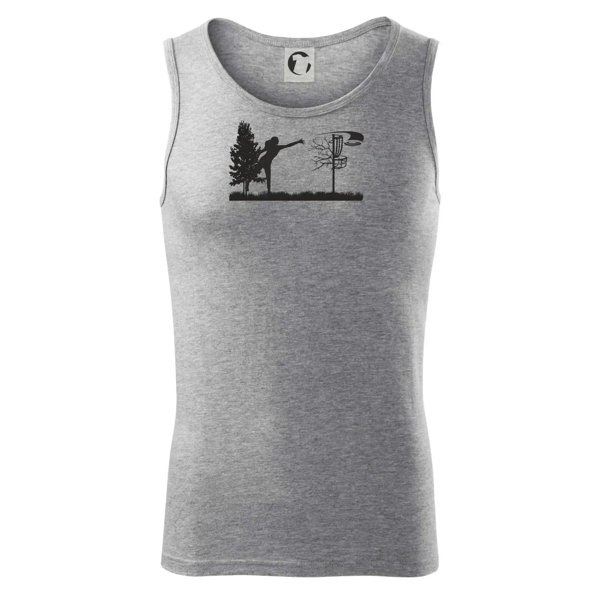 Disc golf - žena čierny obrázok - Tielko pánske Core