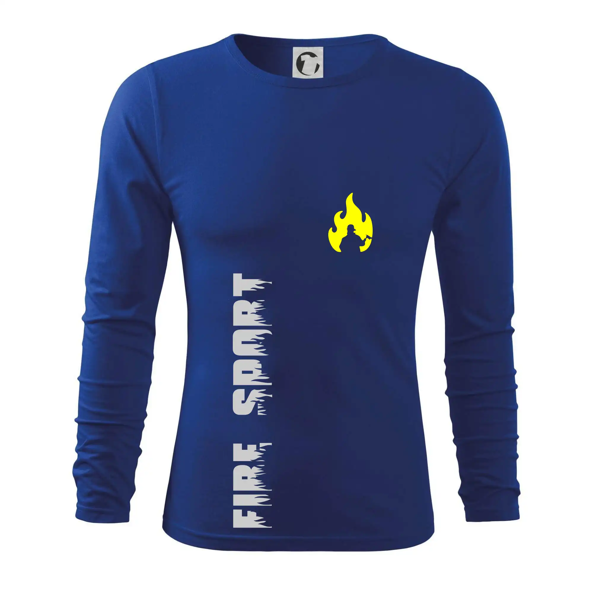 Originálne tričká pre hasičov - DHZ - Váš názov - FLUO + Reflexná potlač - Tričko s dlhým rukávom FIT-T long sleeve