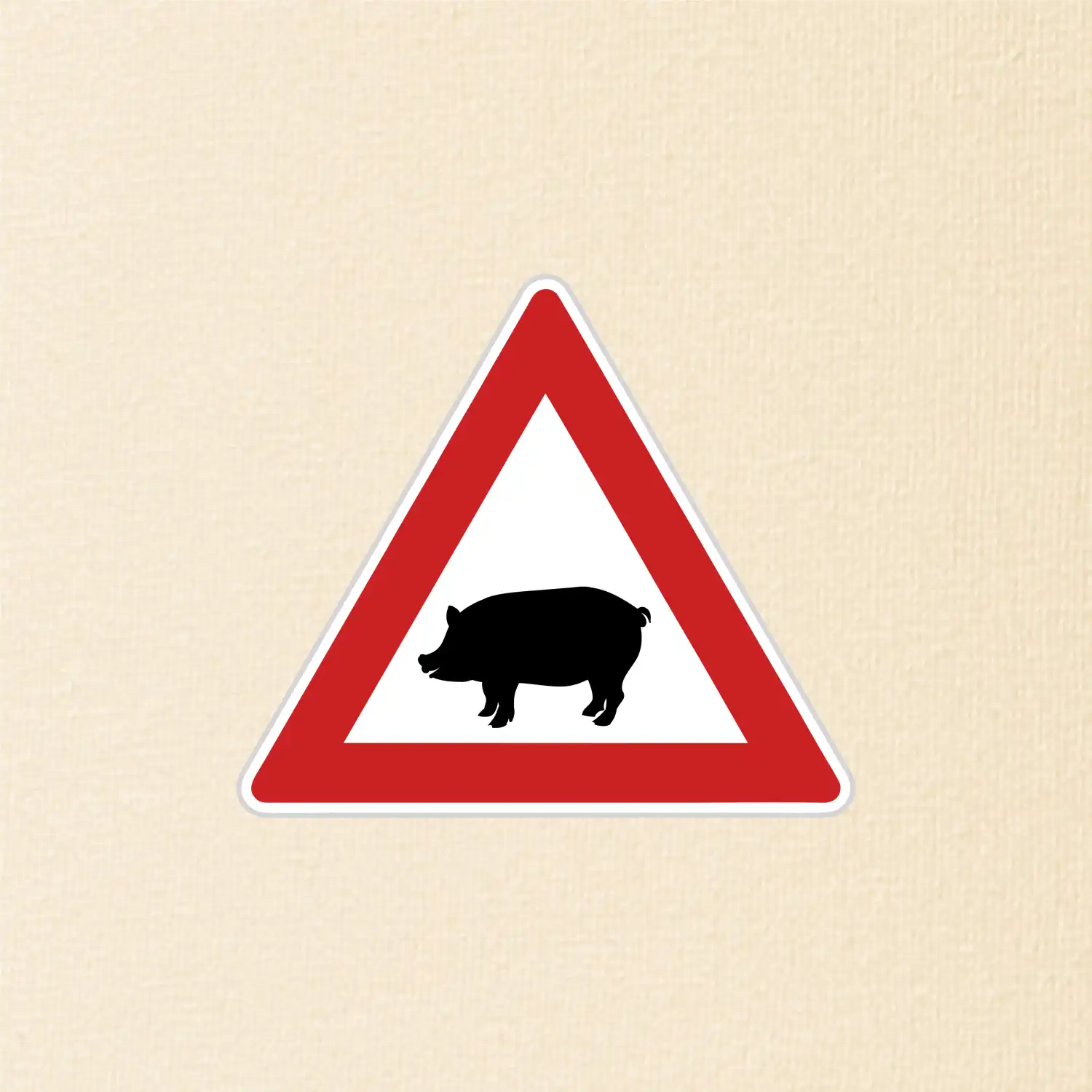 Dopravní značka - Pozor prase domácí