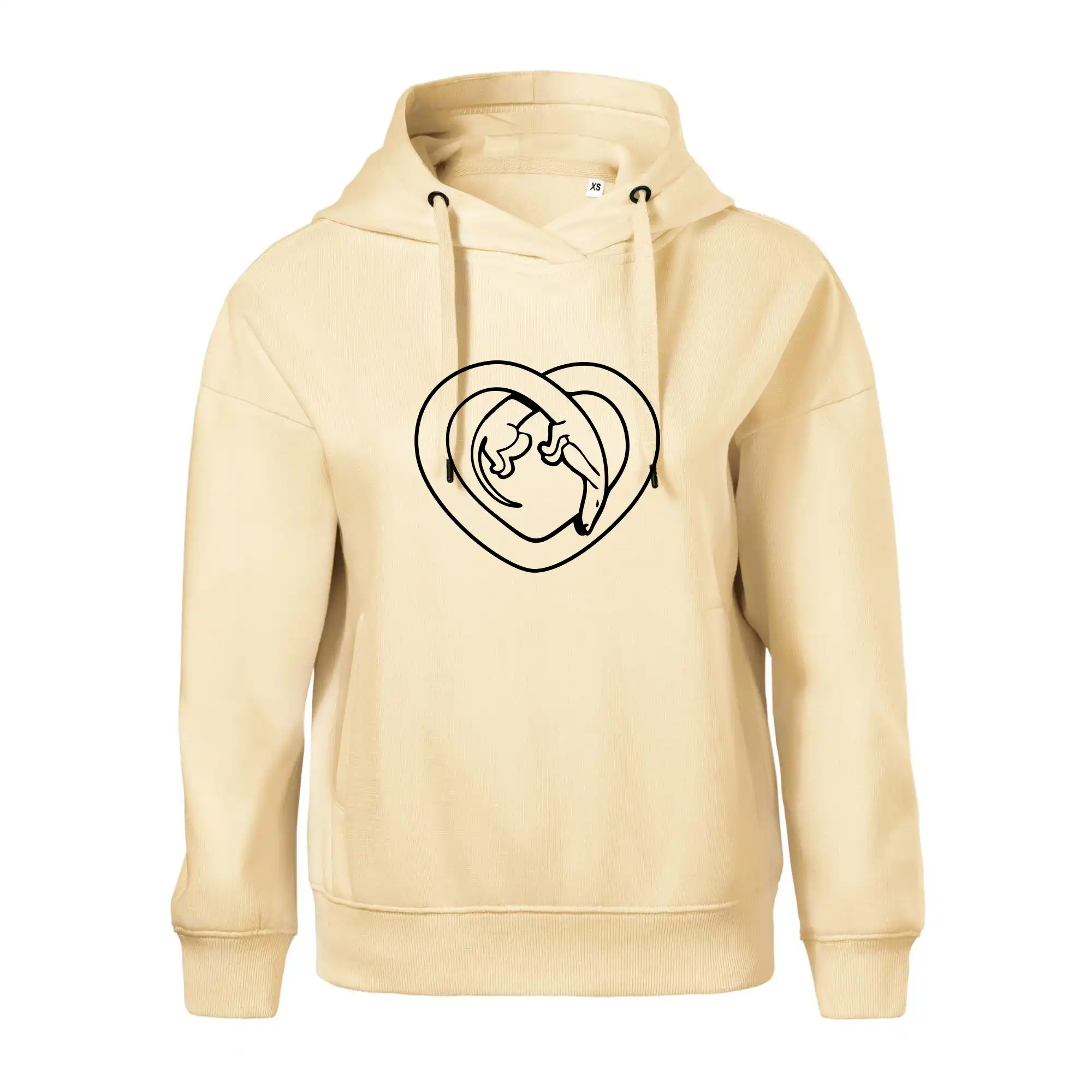 Tričká s motívom jazvečíka - Jazvečík srdca - obrys - Oversized mikina dámská Moon - kratšia + širšia