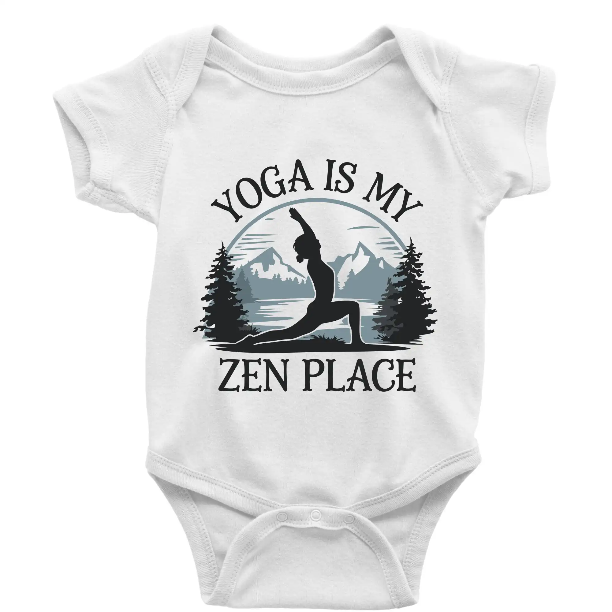 Tričká na jógu - Yoga is my zen place - Body dojčenské s krátkym rukávom