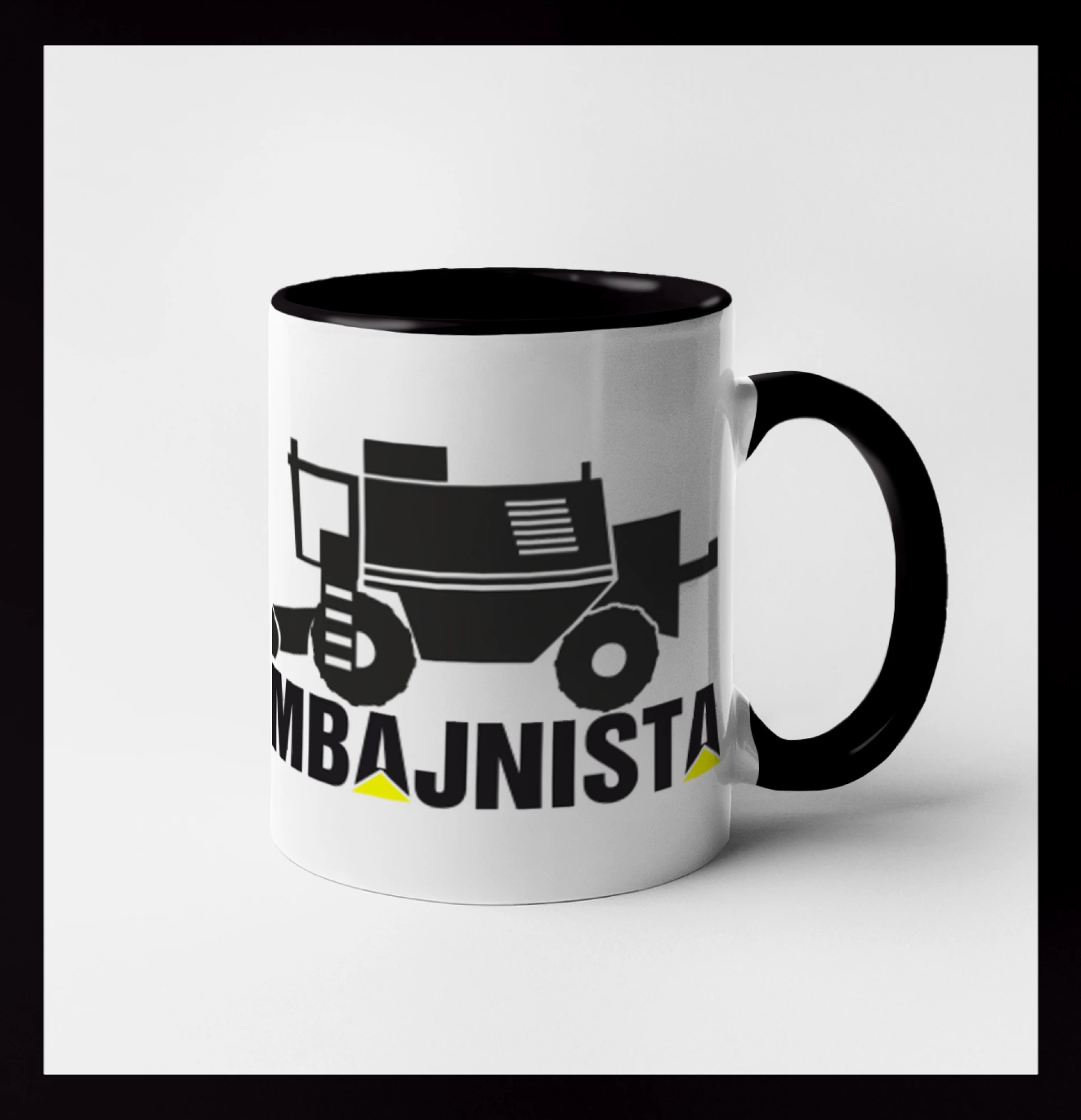 Kombajnista zelená a žltá - Hrnček 
