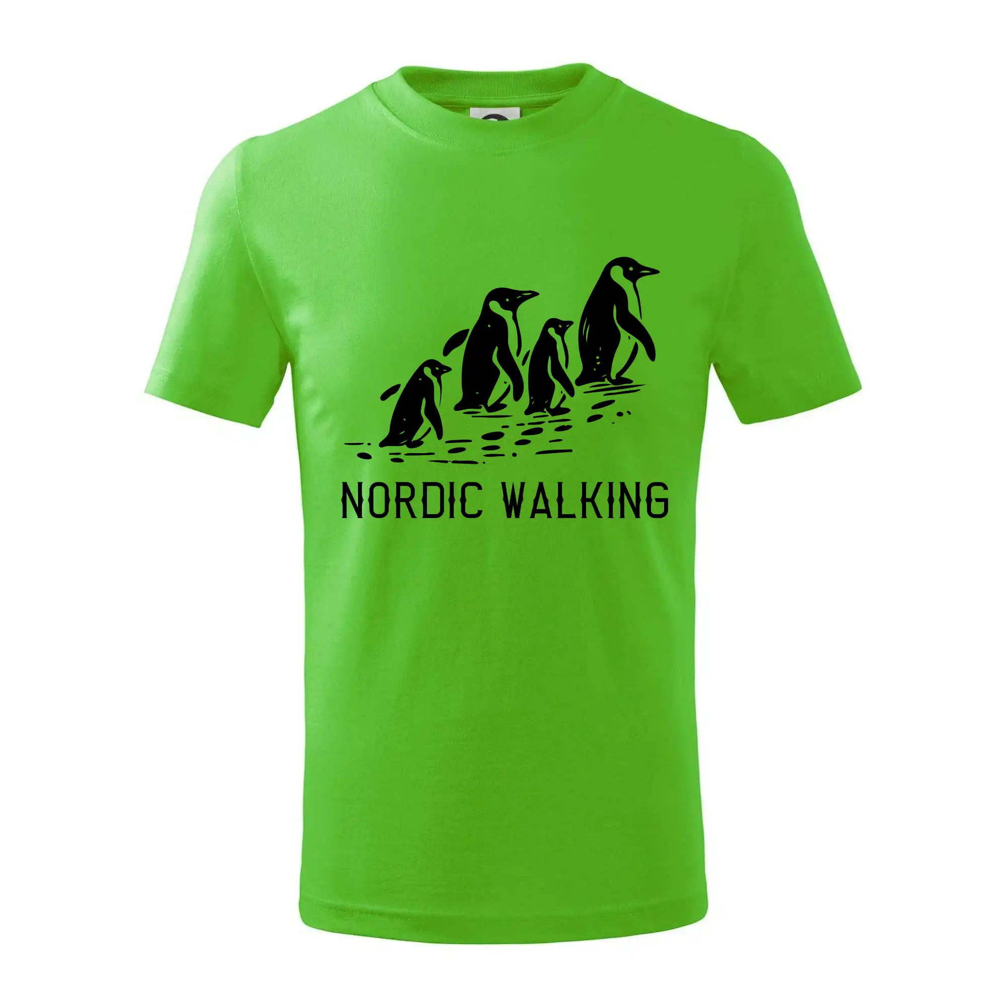 Trička pre cestovateľov - Nordic walking tučniaky - vintage - Tričko detské bavlnené