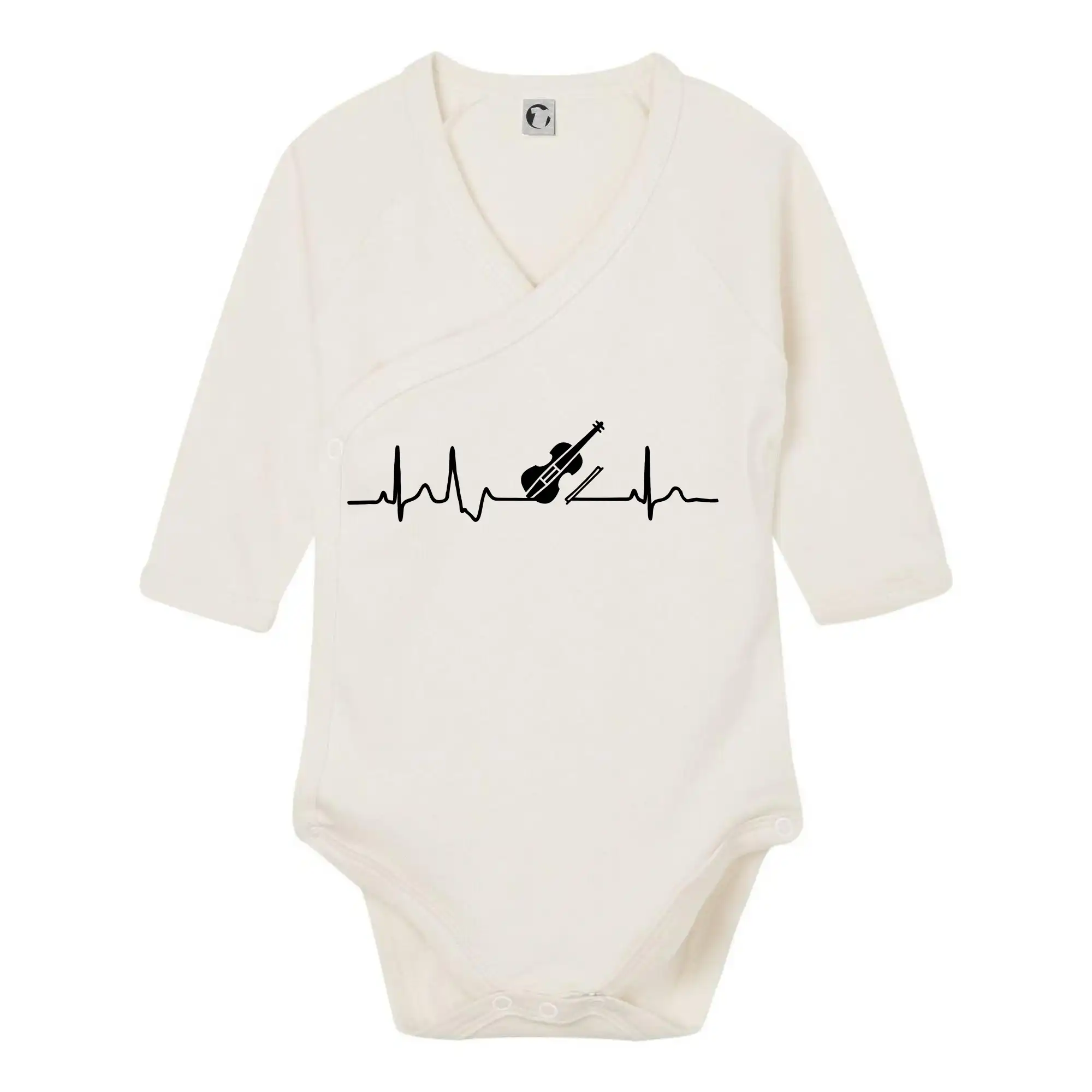 EKG husle - Body zavinovacie s dlhým rukávom