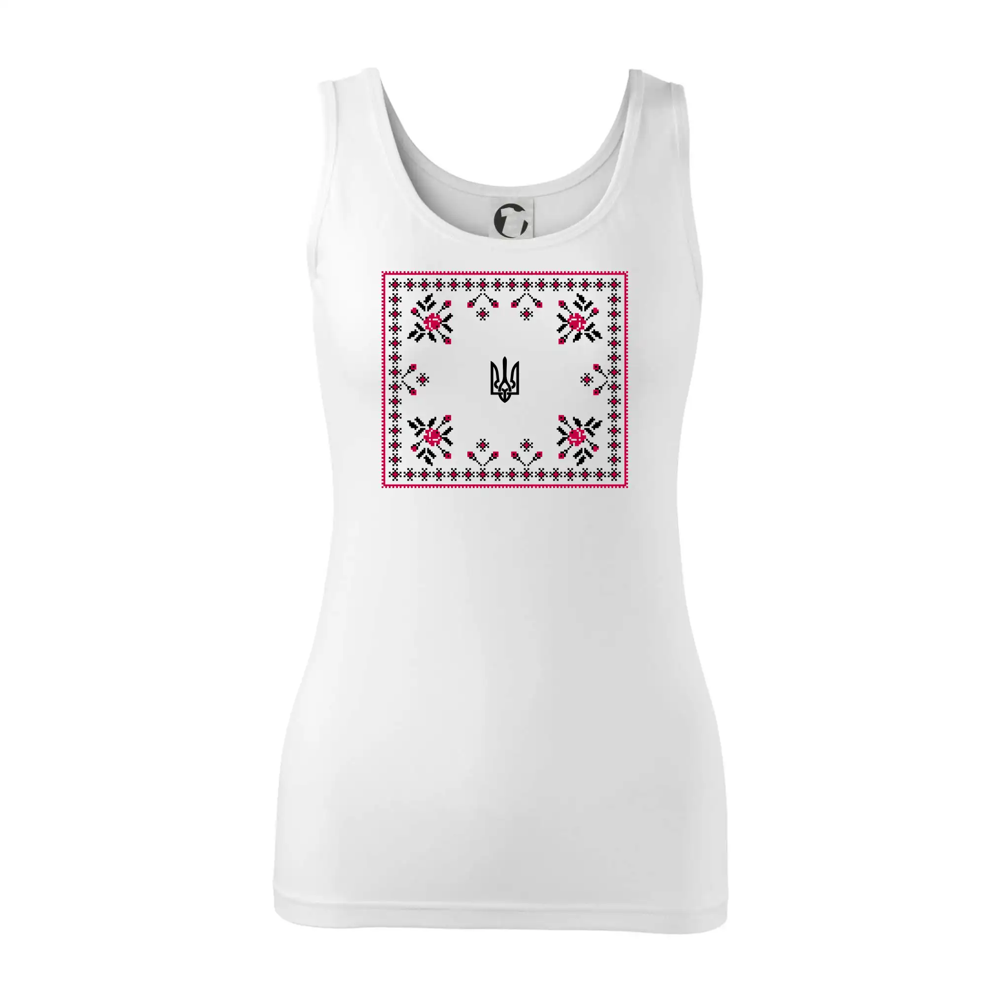 Tričká s vlajkou ukrajiny - Ukrajina Folklórny štvorec - Dámske tielko