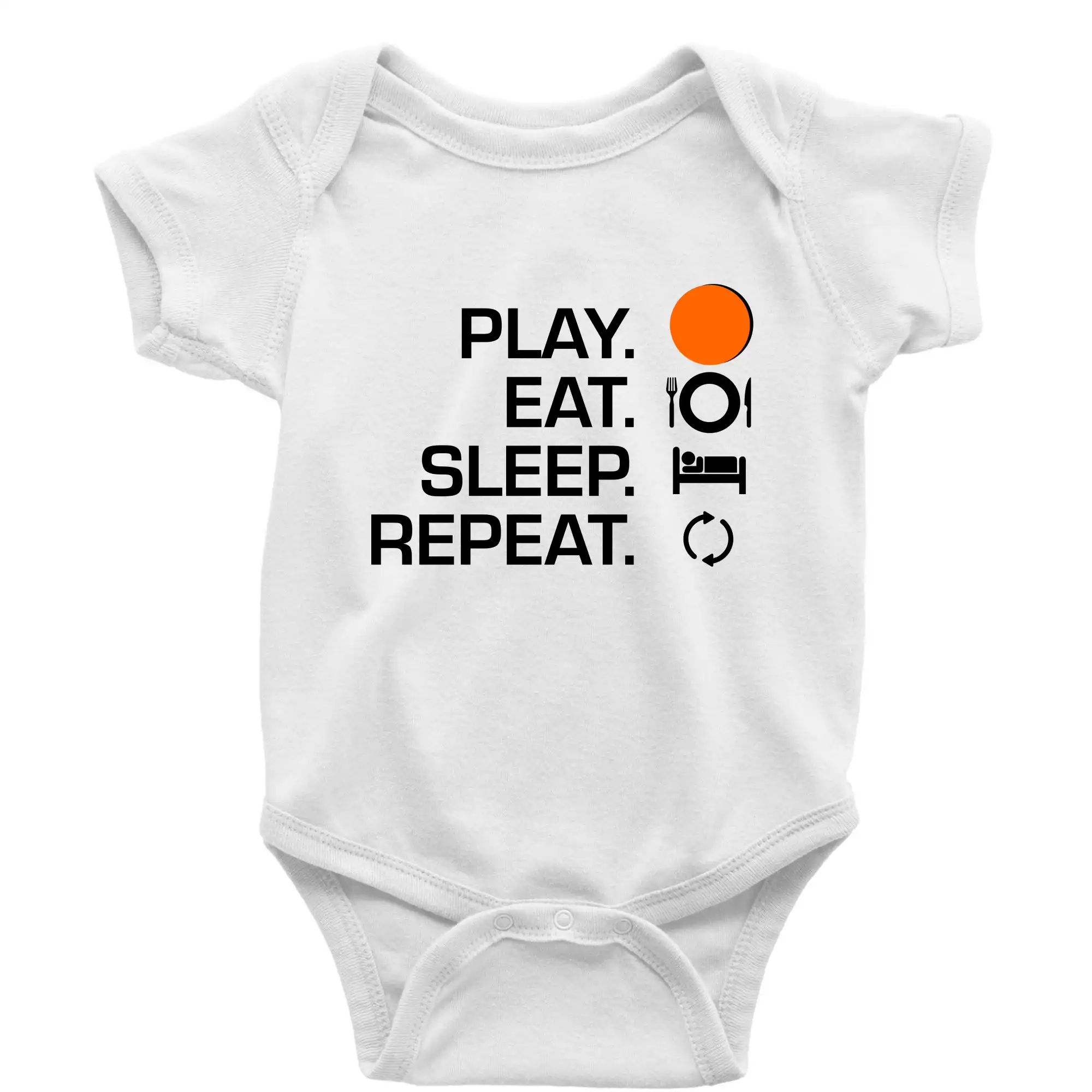 Ostatné športy - Hokejbal - Play eat sleep repeat - Body dojčenské s krátkym rukávom