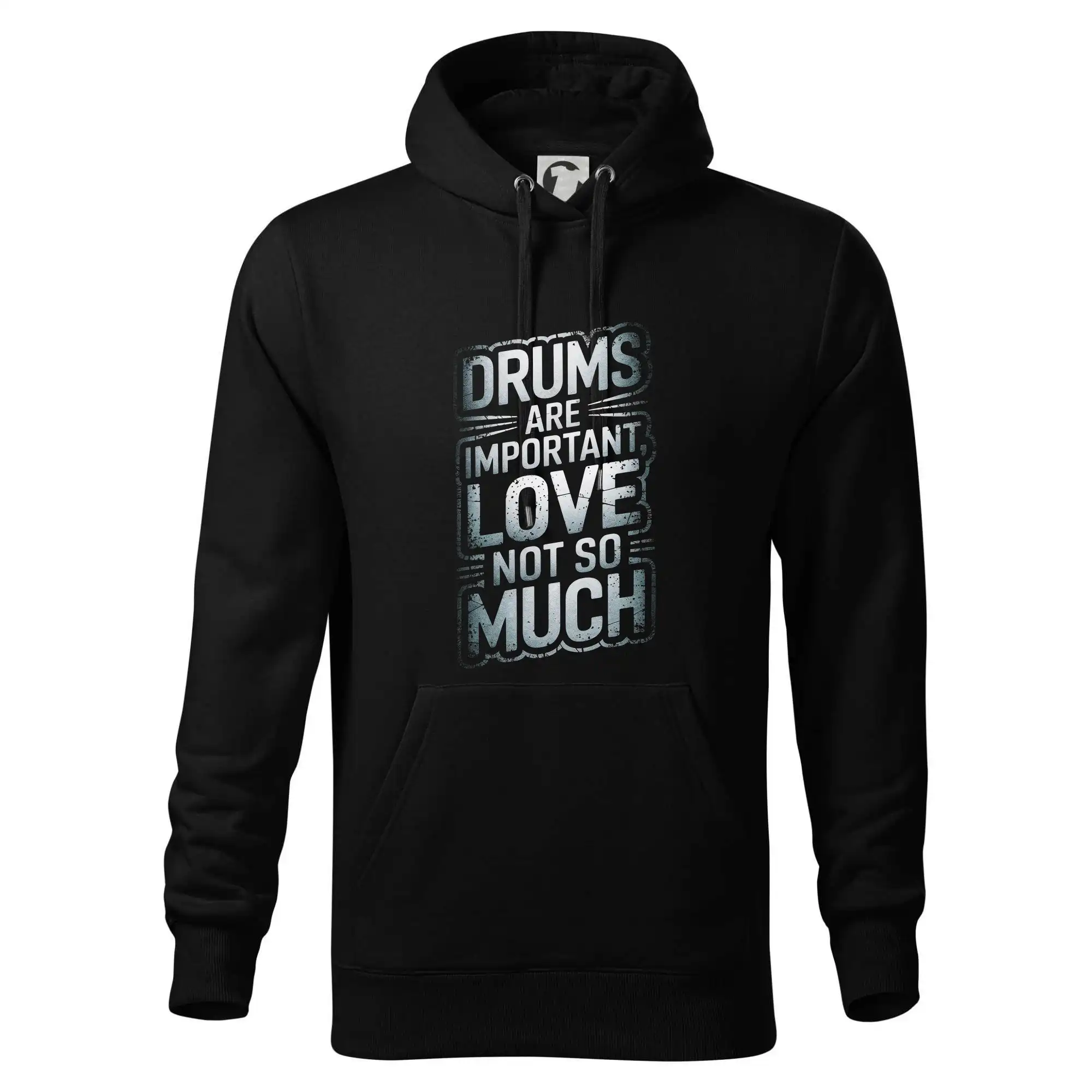 Drums are important, Love not so much - Mikina pánska Cape s kapucňou