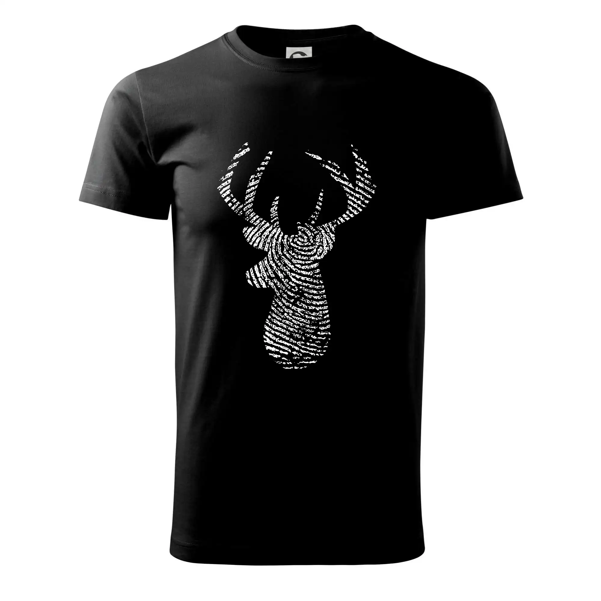Tričká so zvieratami - Jelen otisk prstu - Tričko extra veľké  (5-8XL)