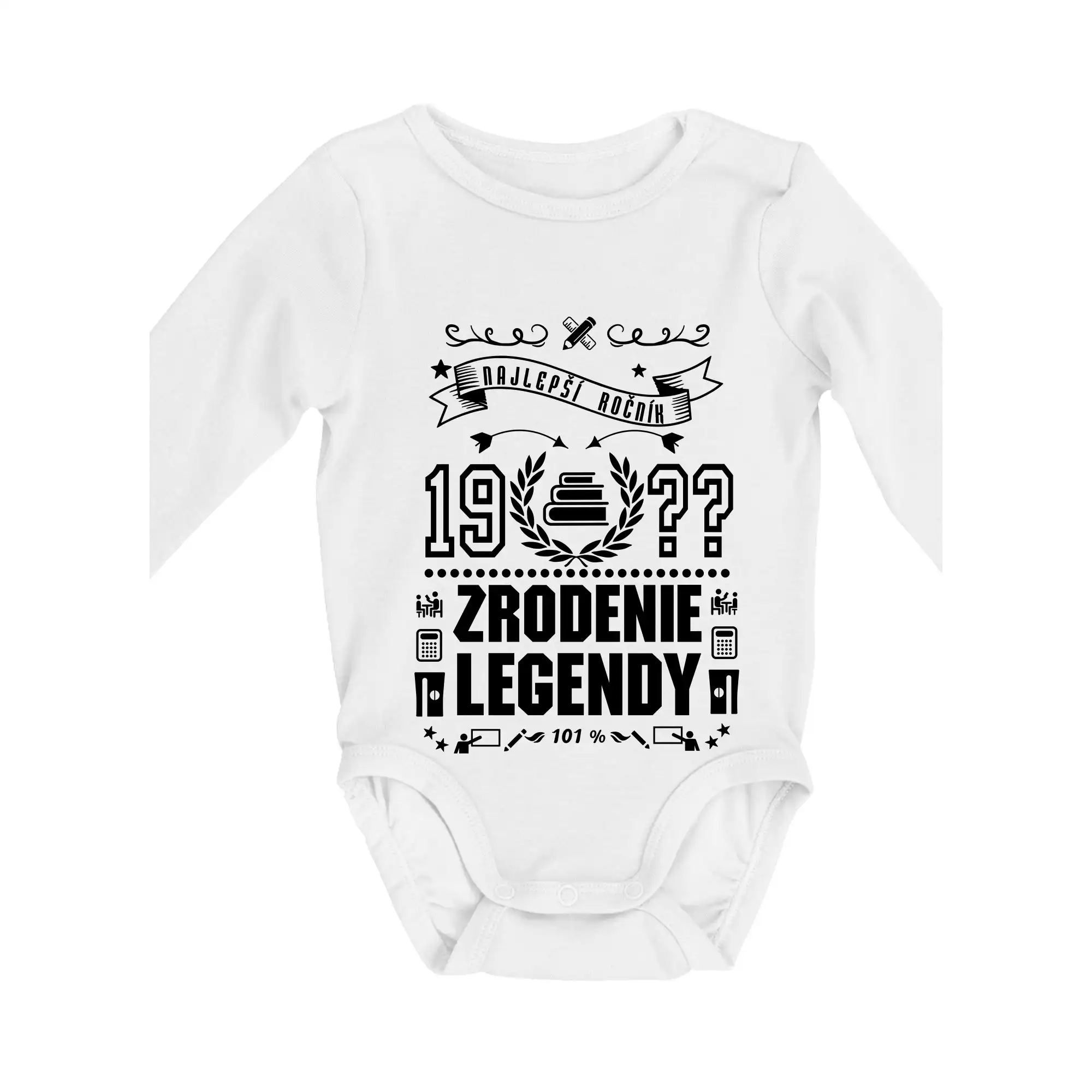 Trička Zrodenie legendy - Zrodenie legendy - pre učiteľov - Body dojčenské s dlhým rukávom