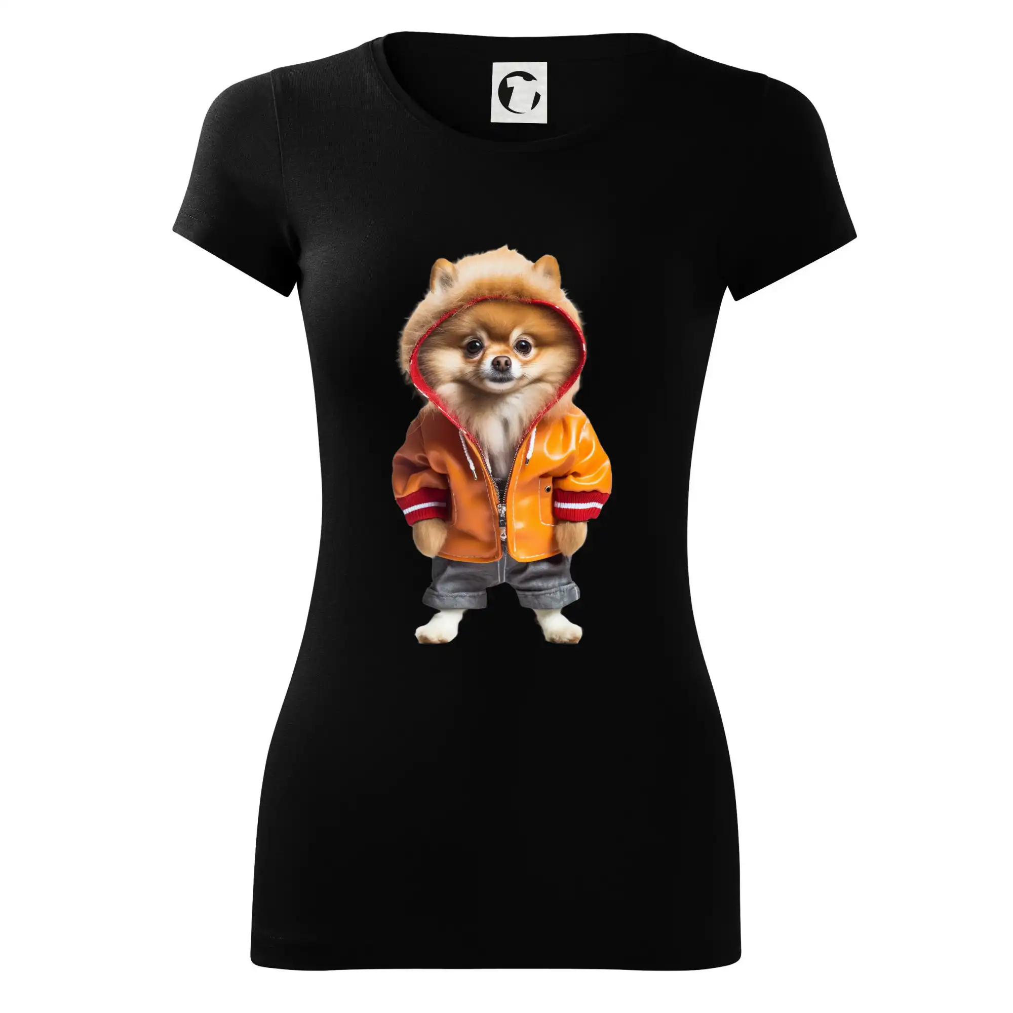 Ostatné psie plemená - Pomeranian v bunde - Dámske tričko Glance - Priliehavejší strih