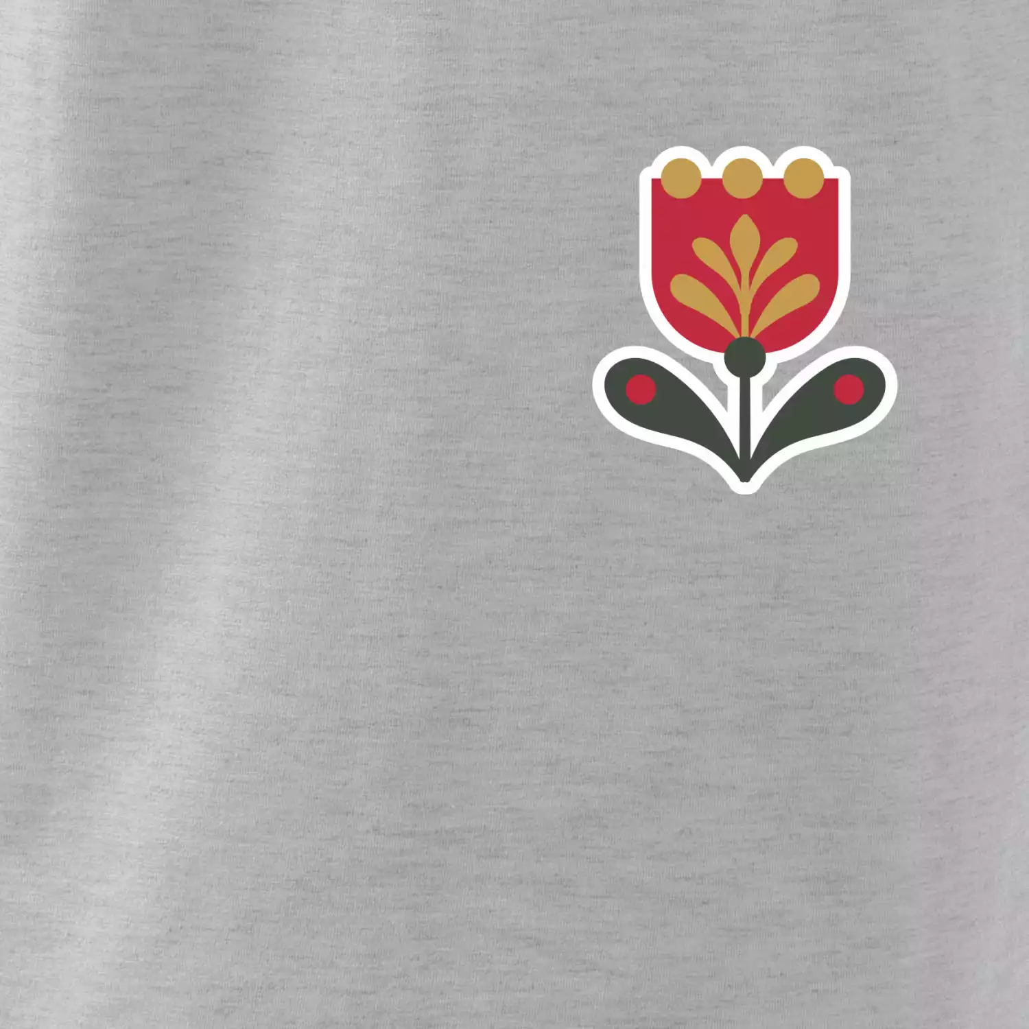 Folklor na prsu tulipán