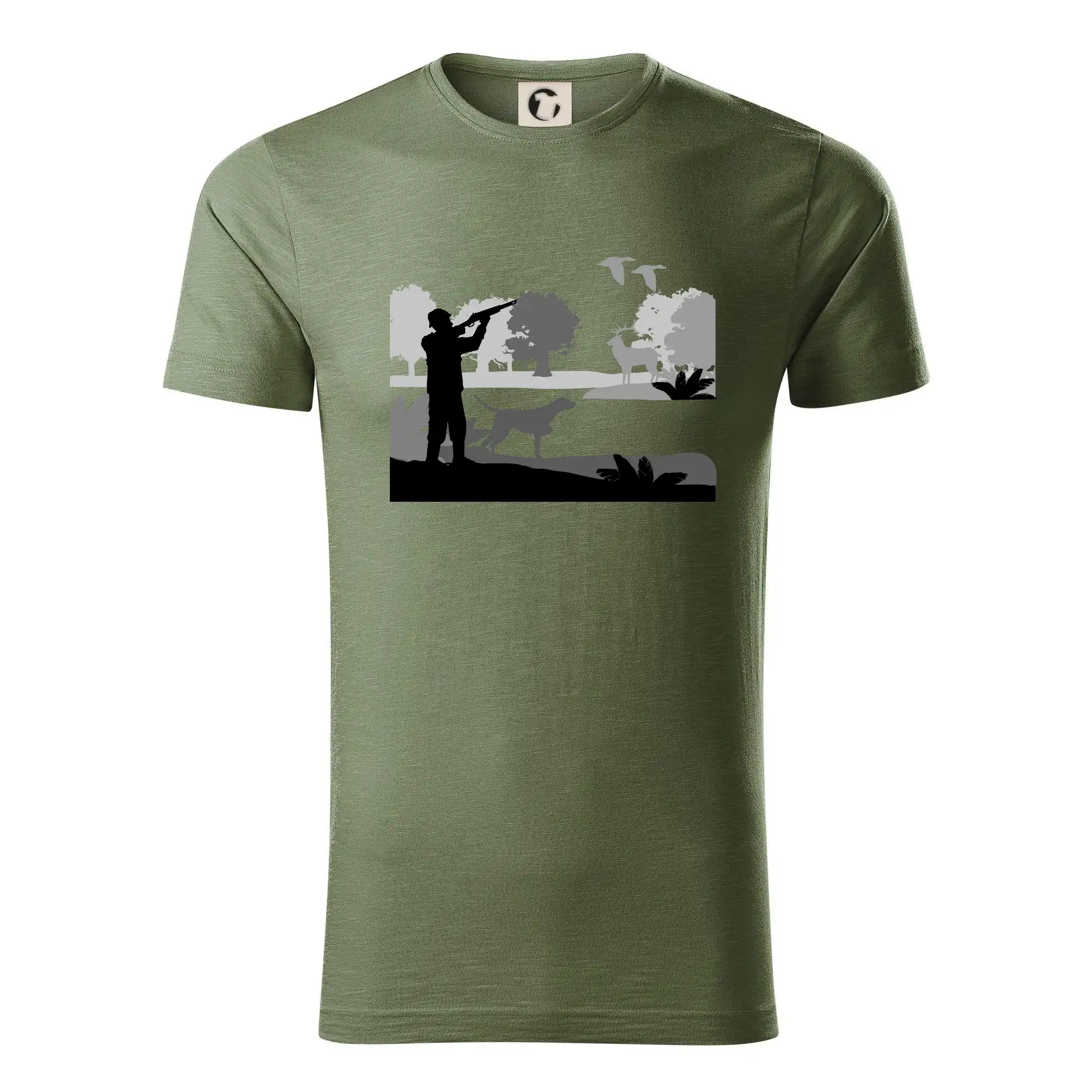 Lovec a ohař v lese