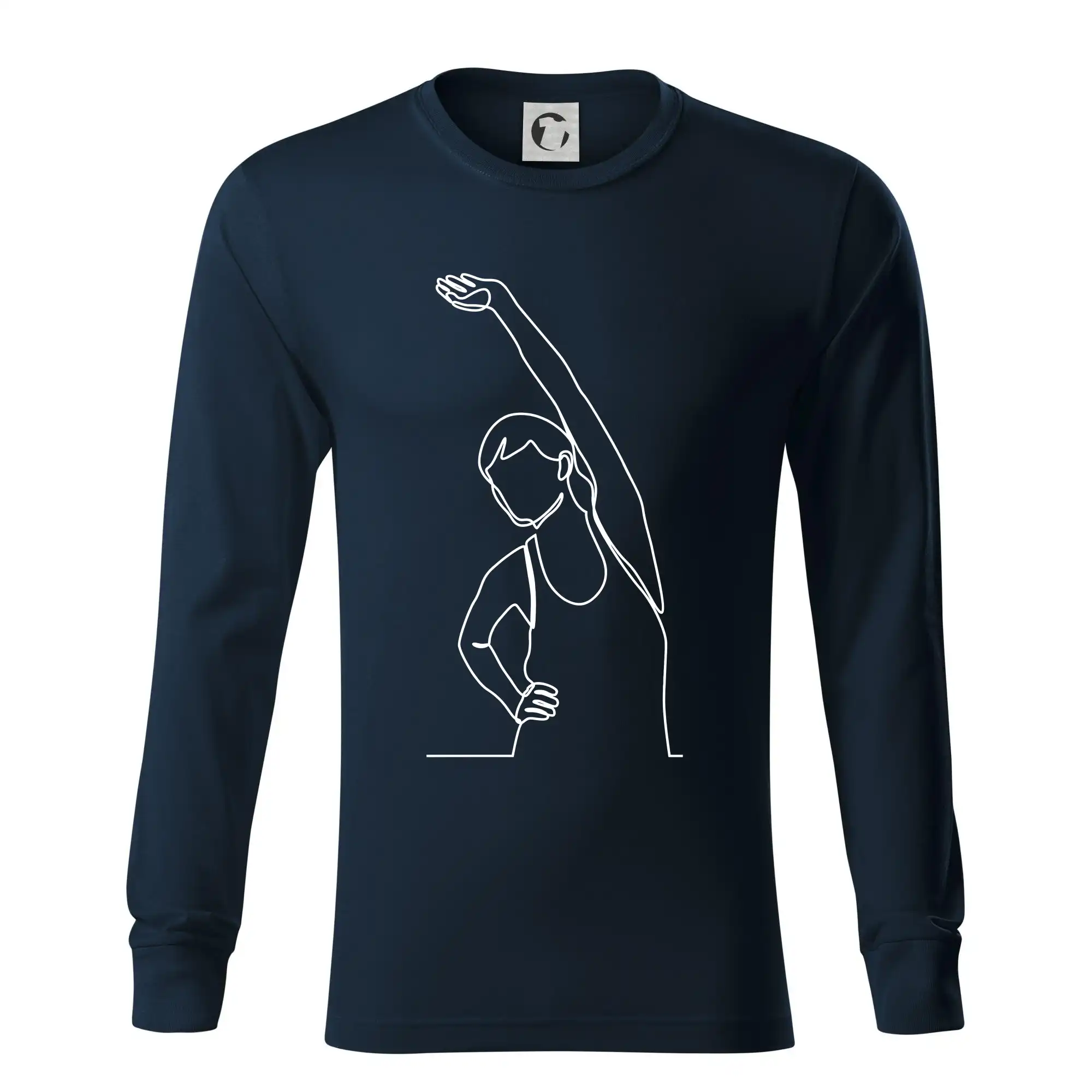 Protahující se žena jedním tahem