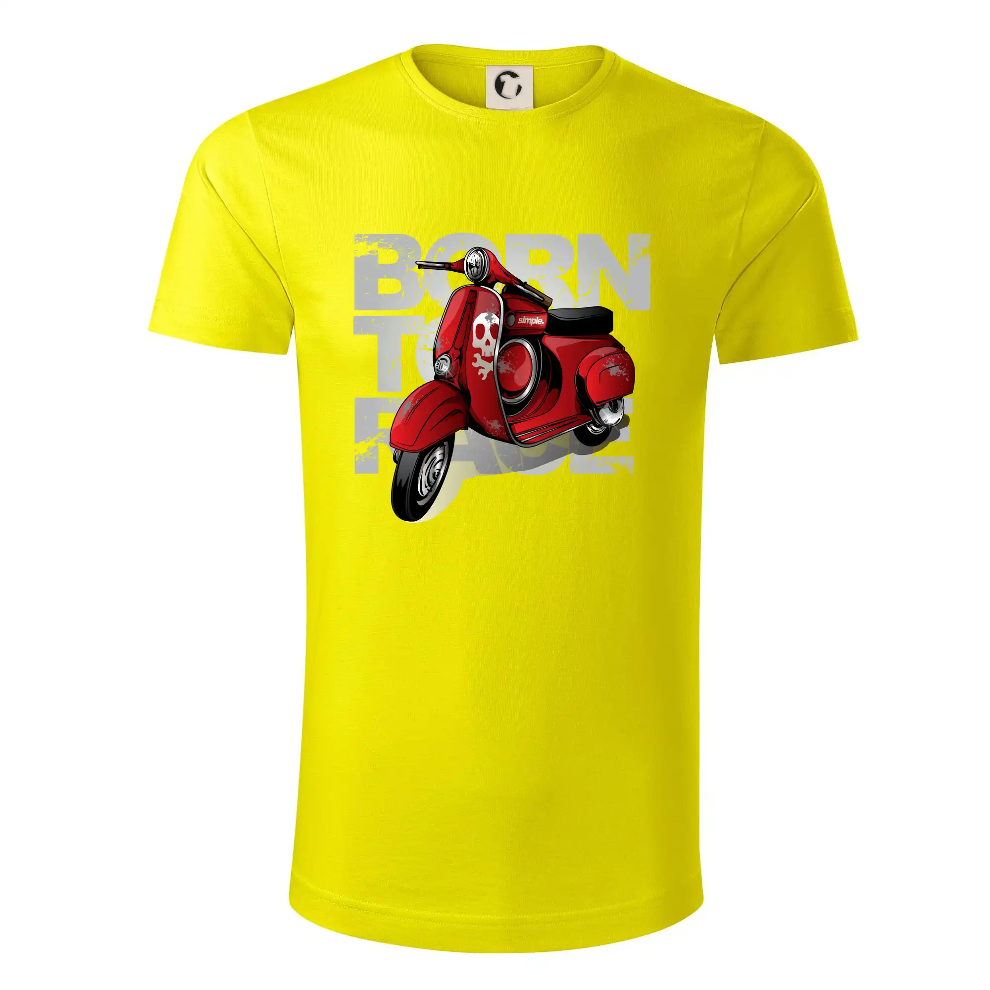 Tričká pre motorkárov¨ - Scooter born to ride red - Tričko z organickej bavlny