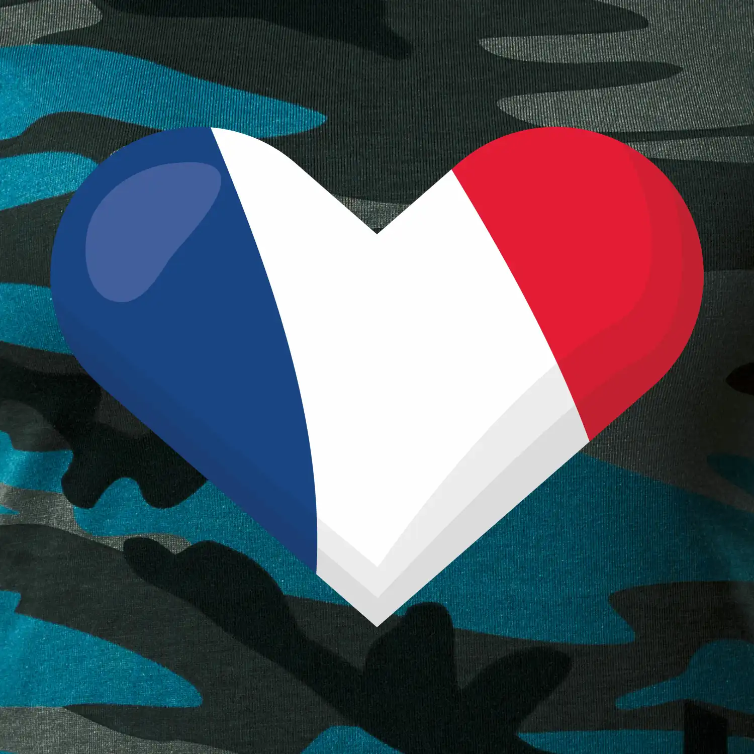 Francouzská vlajka srdce