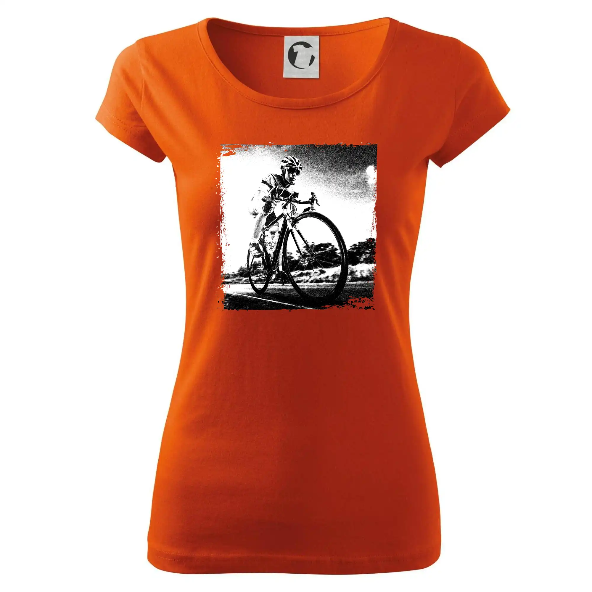 Cyklista černobílá cesta