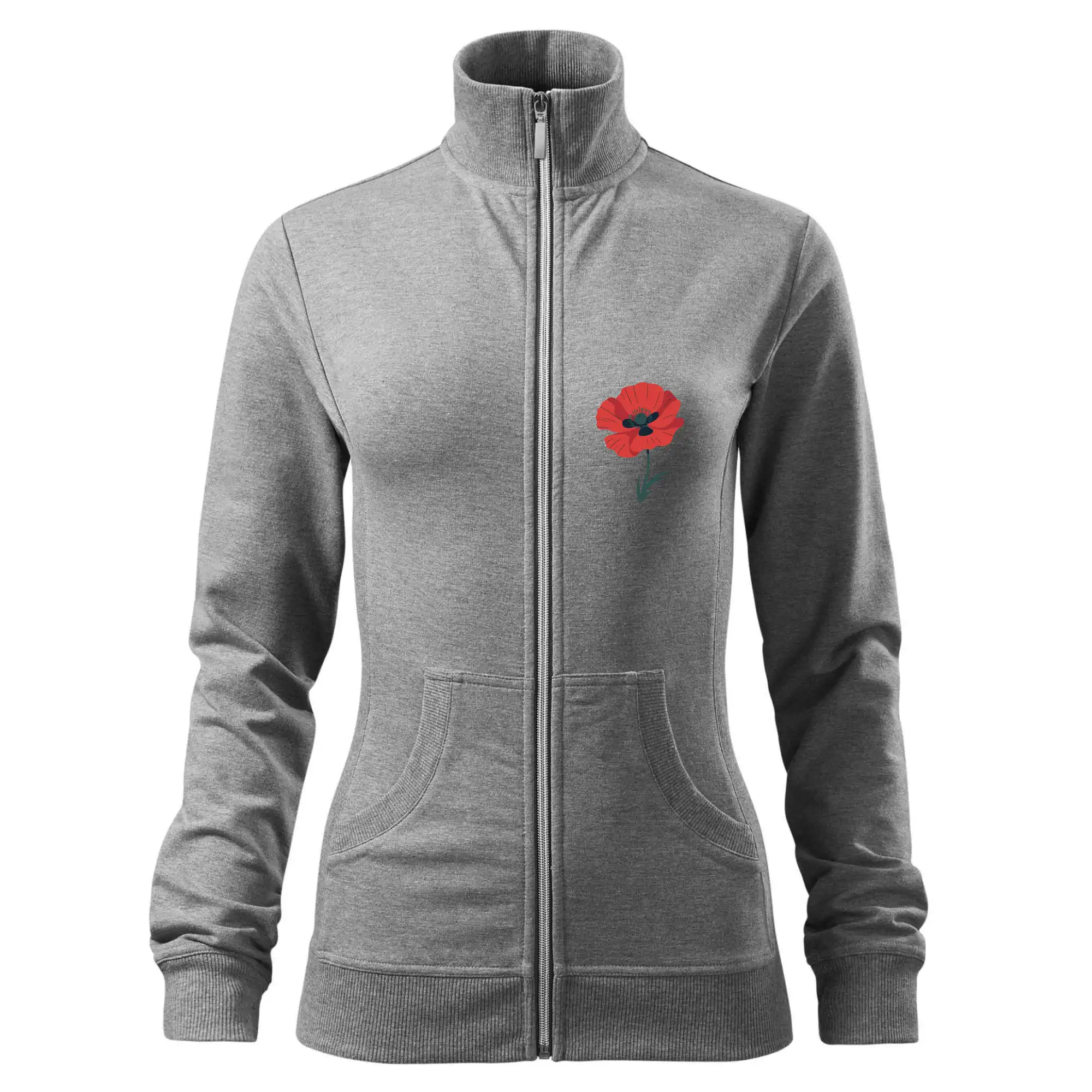 Vlčí mák kreslený na prsu