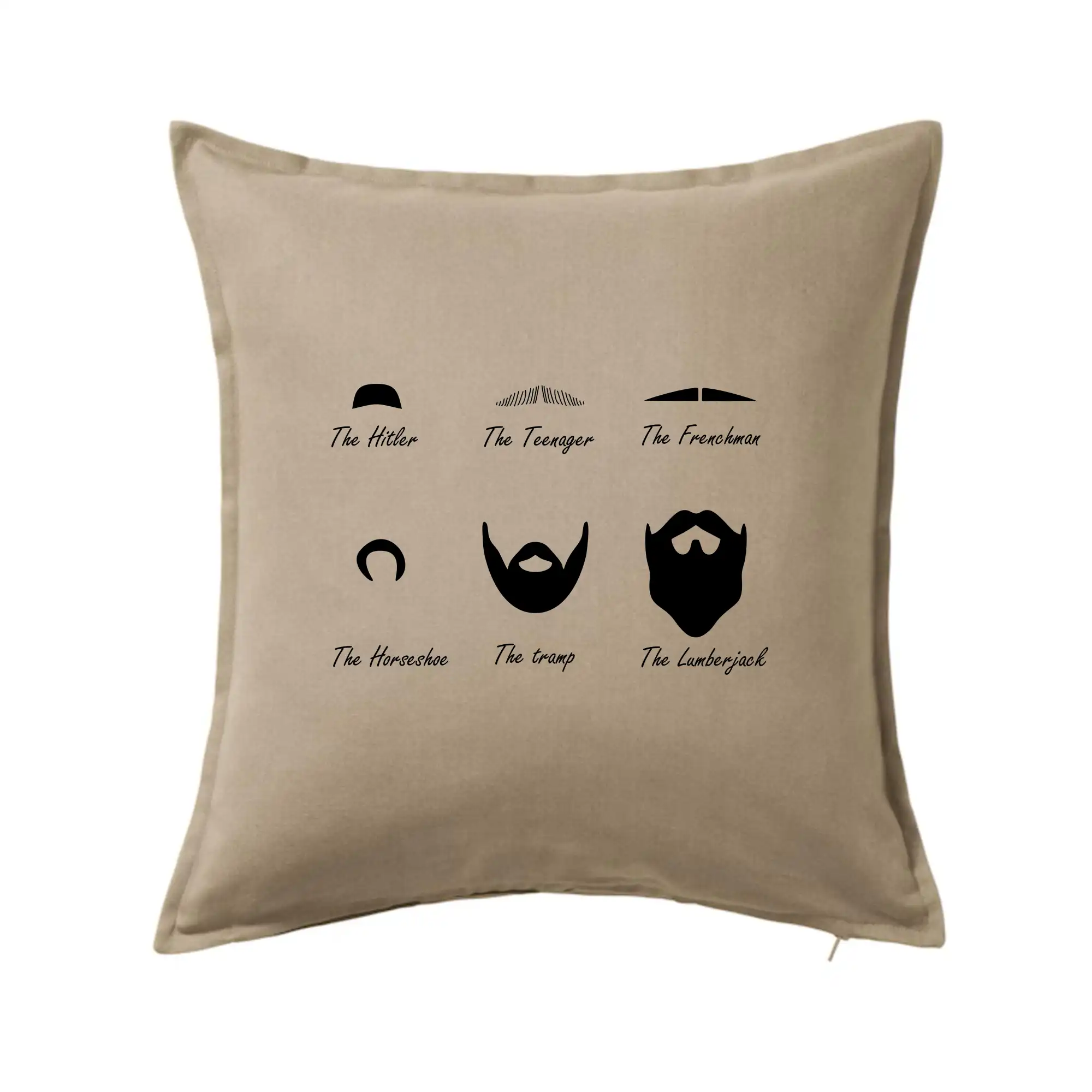 Tričká s fúzikmi - Types of men - Mustache - fúziky - Vankúš 50x50