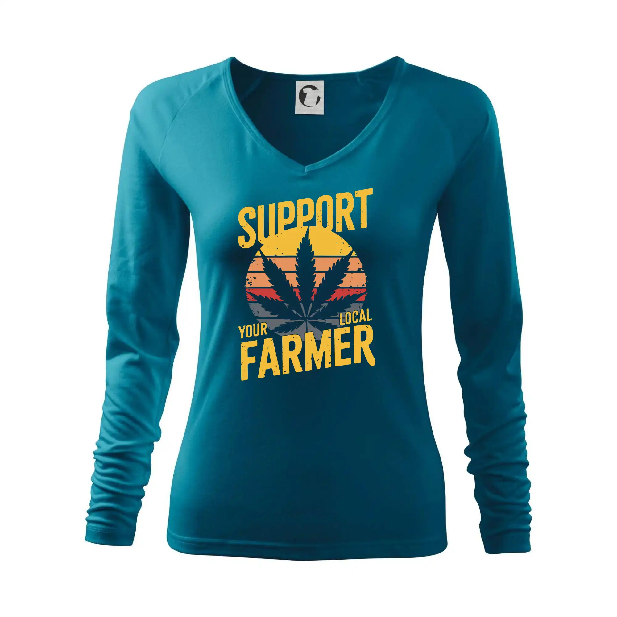 Tričká pre pohodový ľudí - Marihuana - Support local farmer - Tričko dámske Elegance