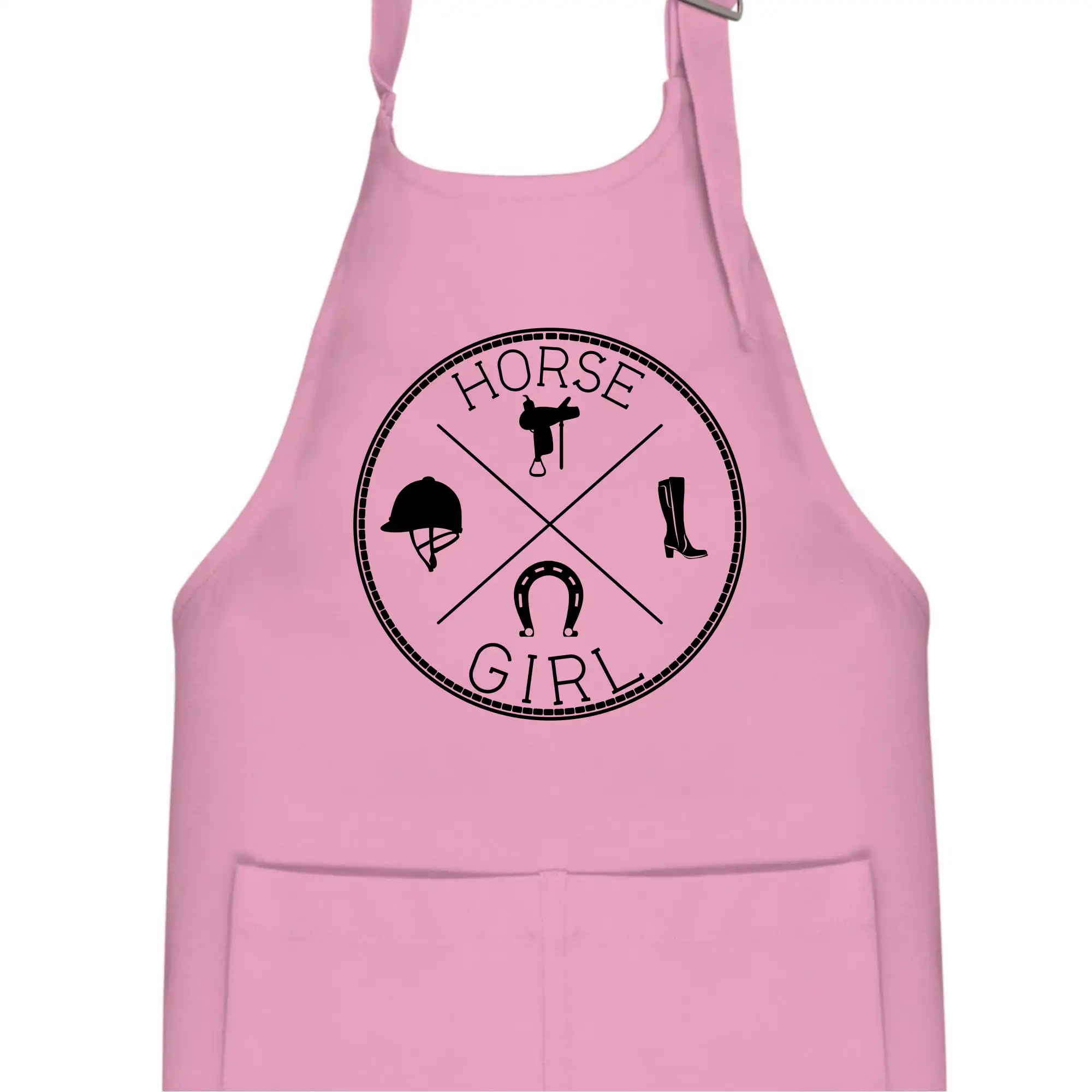 Tričká s koňmi - Horse Girl kruh - Detská zástera na varenie