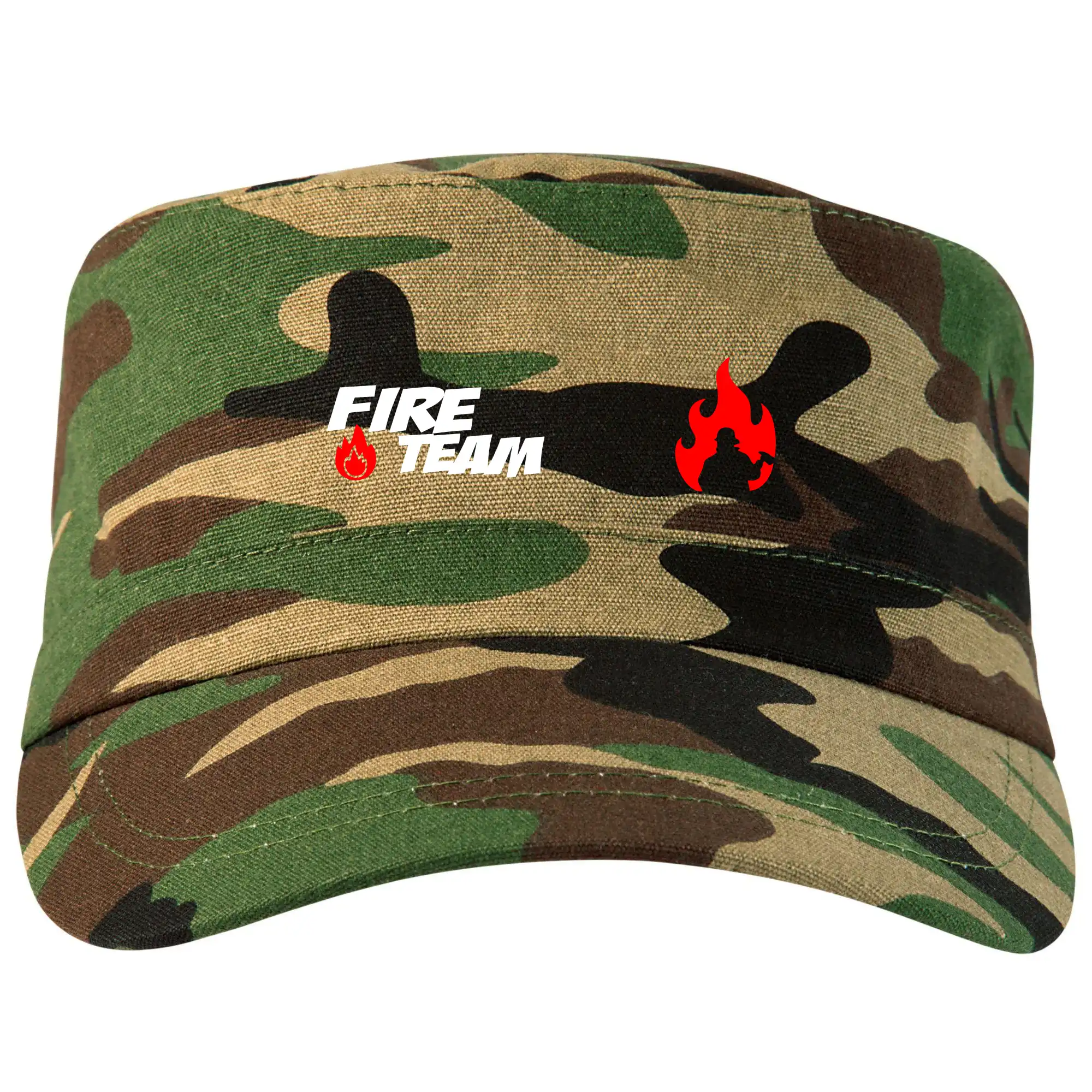 Originálne tričká pre hasičov - Fire Team plamen - Šiltovka CAMO