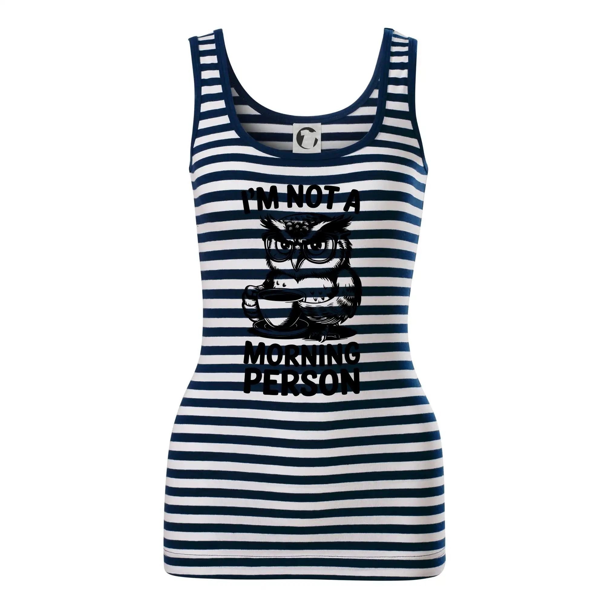 Ostatné nápisy - I'm not a morning person sova - Sailor tielko na vodu